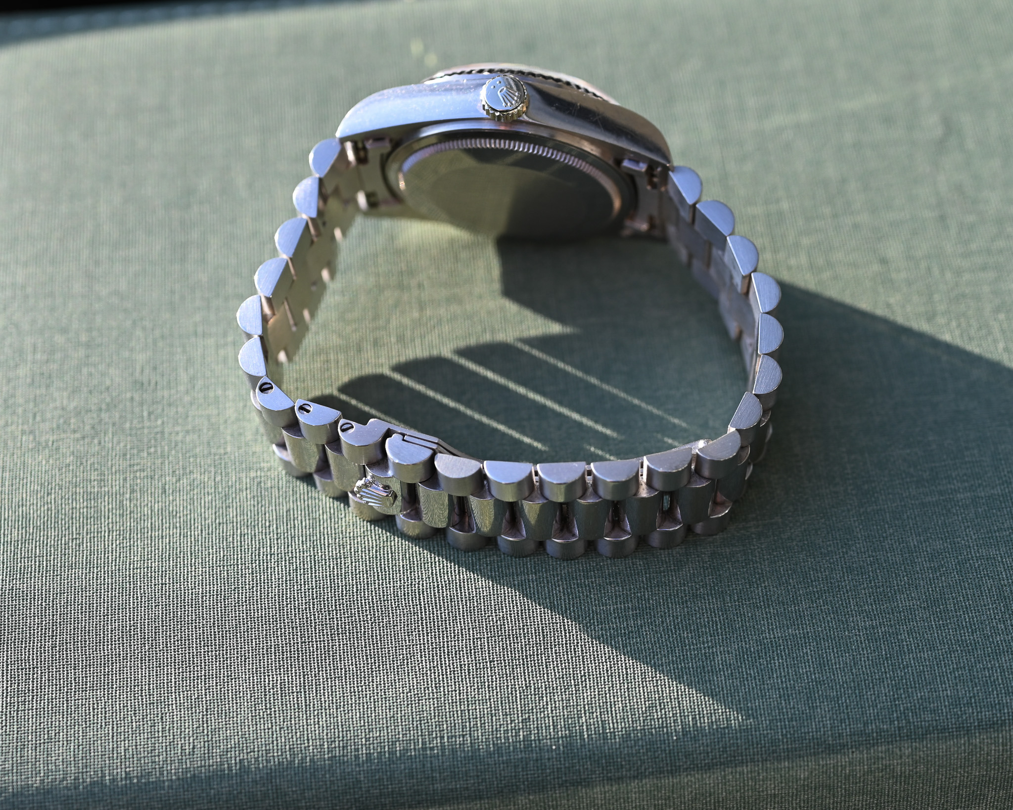 Rolex Day-Date Weißgold 18039 "Salmon Royal" mit Box und Papieren – Bild 11