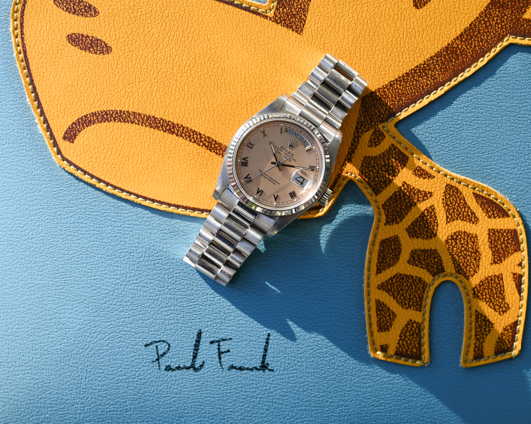 Rolex Day-Date Weißgold 18039 "Salmon Royal" mit Box und Papieren – Bild 12