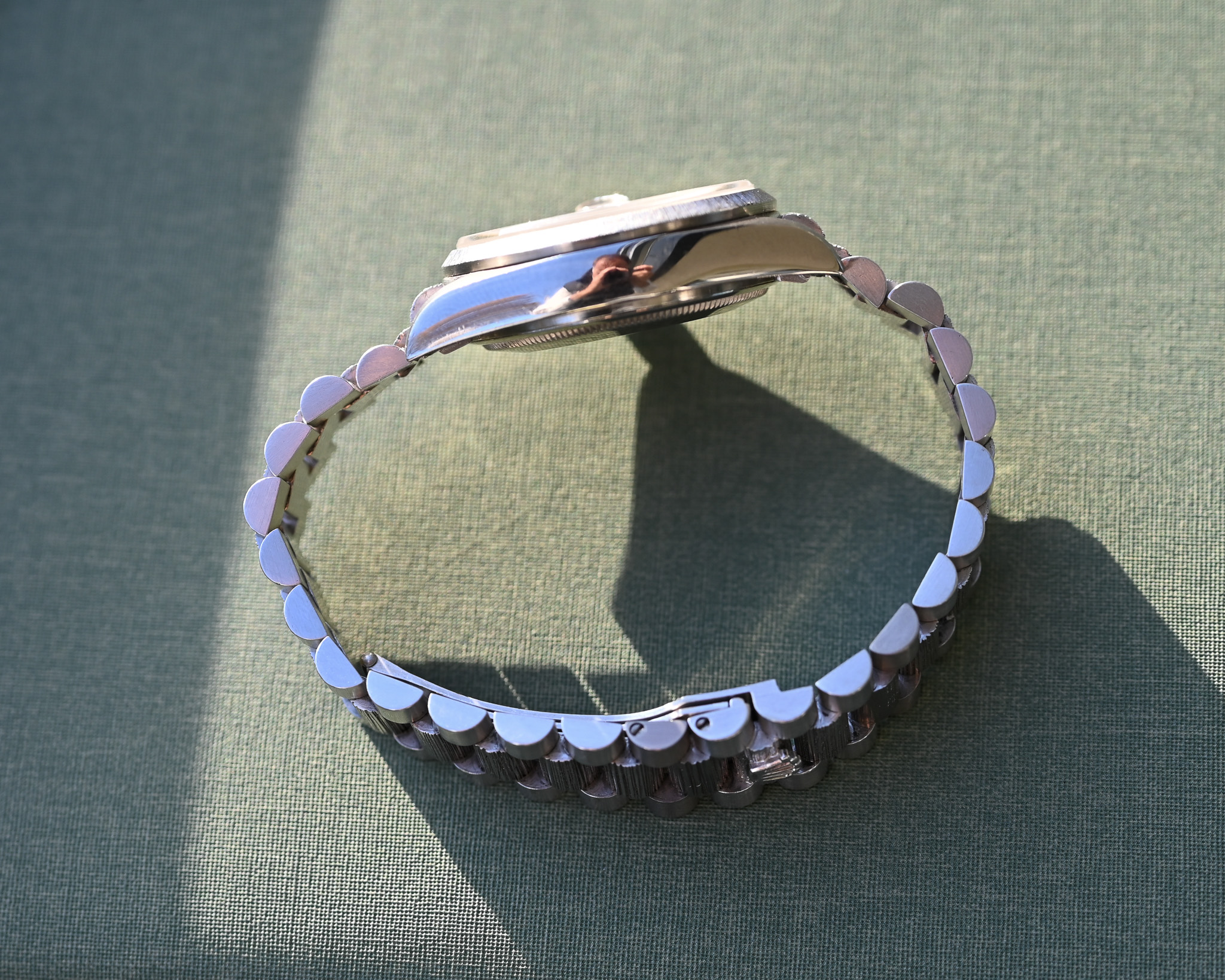 Rolex Day-Date Weißgold 18079 Borke "Rose Champagne" – Bild 11