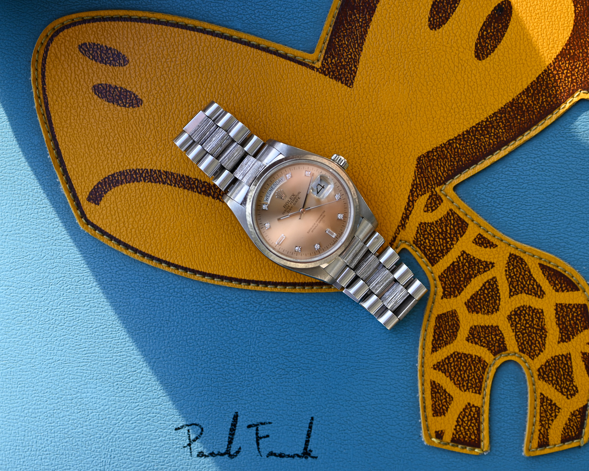 Rolex Day-Date Weißgold 18079 Borke "Rose Champagne" – Bild 12