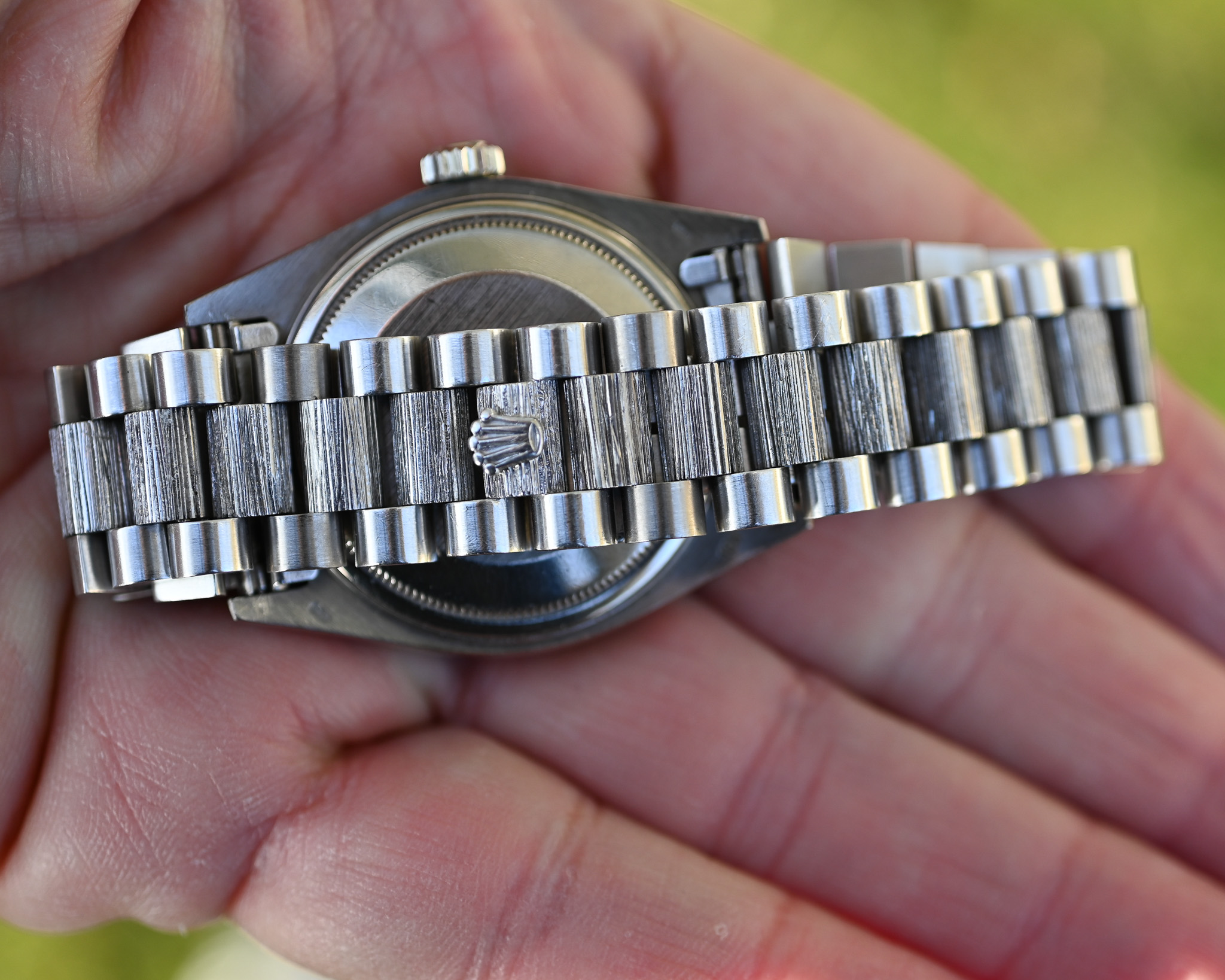 Rolex Day-Date Weißgold 18079 Borke "Rose Champagne" – Bild 5