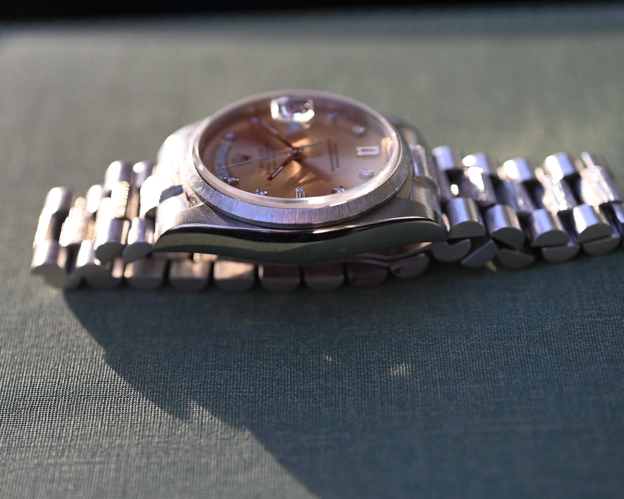 Rolex Day-Date Weißgold 18079 Borke "Rose Champagne" – Bild 9