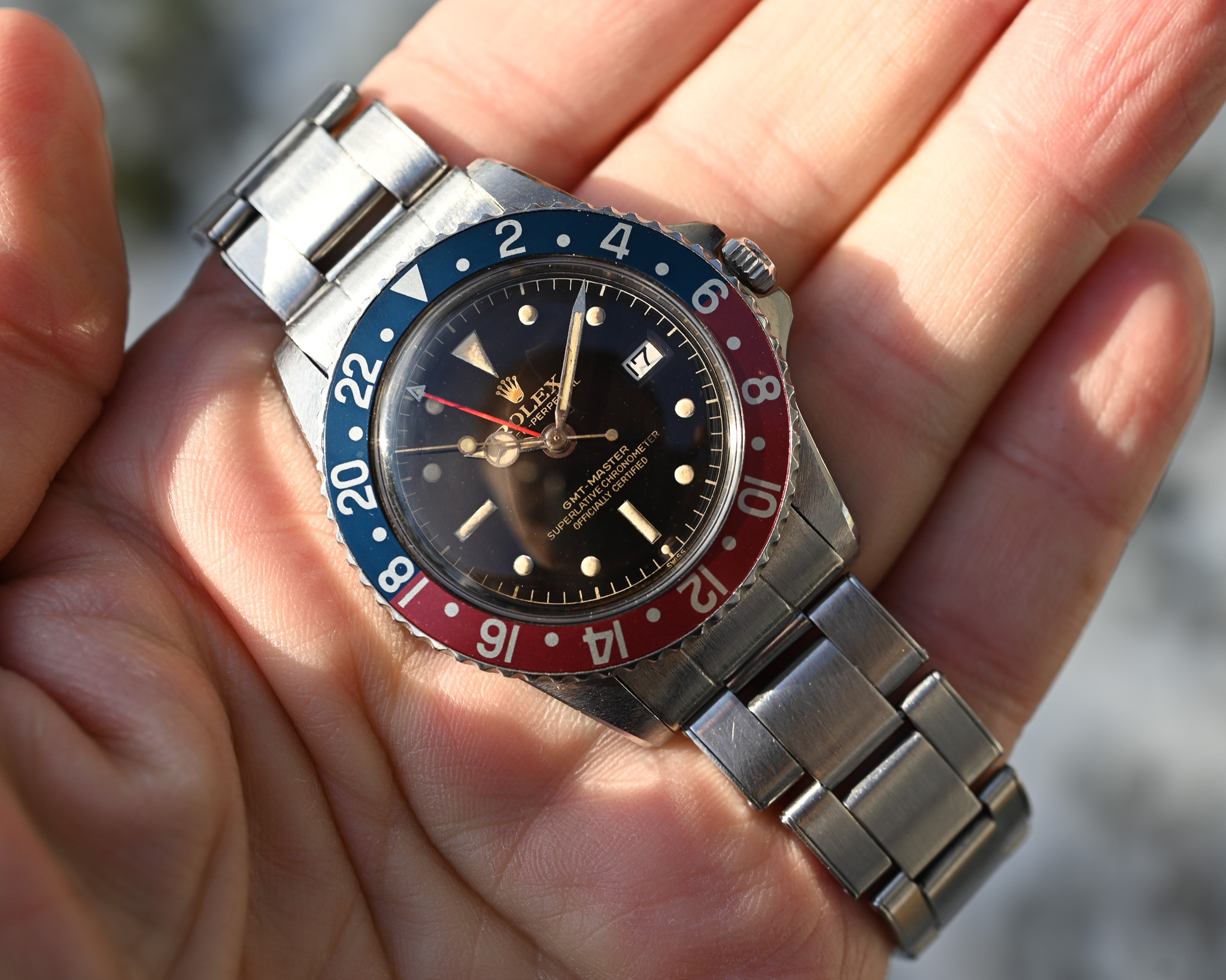 Rolex GMT-Master 1675 – Pointed Crown Guards / Gilt Chapter-Ring-Dial Perfekter Zustand ! – Bild 8