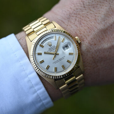 Rolex Day-Date 1803 Gelbgold – „Wide Boy“ Zifferblatt – 1969 – Traumzustand – Perfektes Band