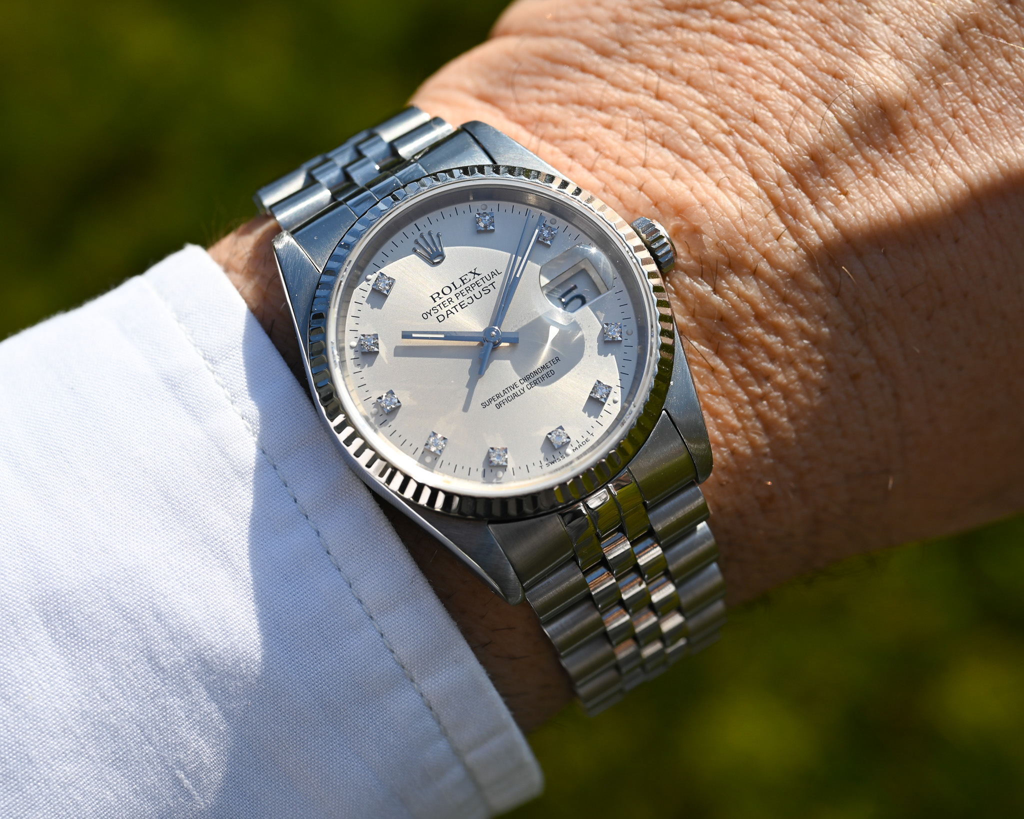 Rolex Datejust Ref. 16234 – Diamantblatt – Top-Zustand – Rolex Service 12/2026