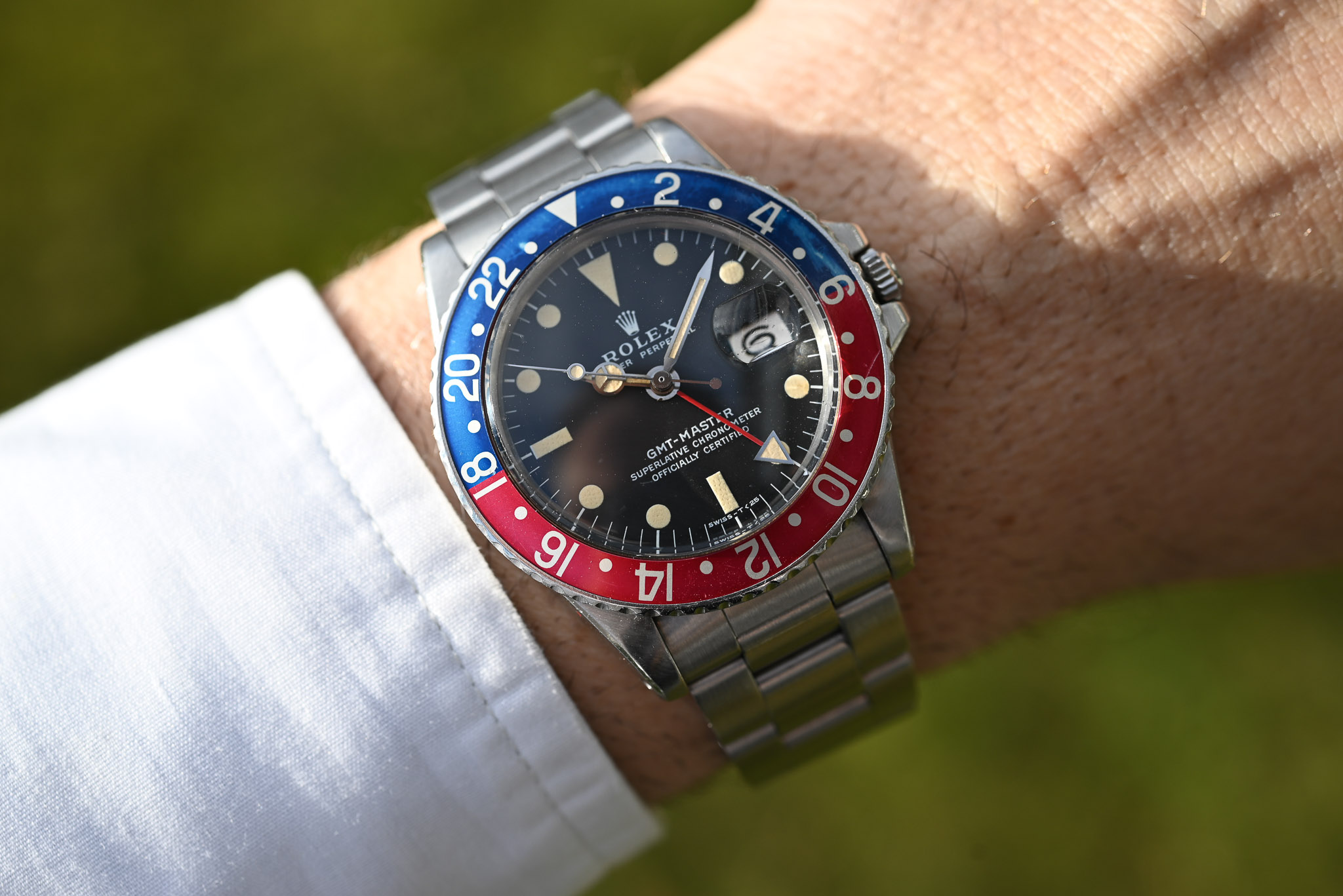 Rolex GMT-Master 1675 Matt MK 2 Blatt - Unpoliert - Warme dunkle Patina