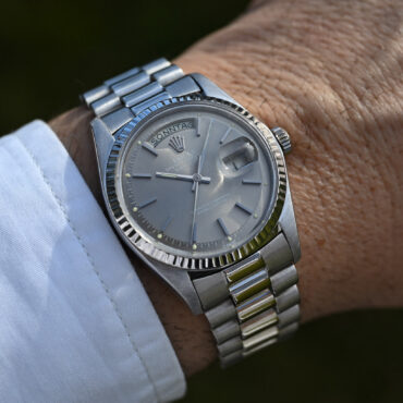 Rolex Day-Date 1803 Weißgold – „Ghost“ Zifferblatt – 1975 – Traumzustand – Sehr gutes Band