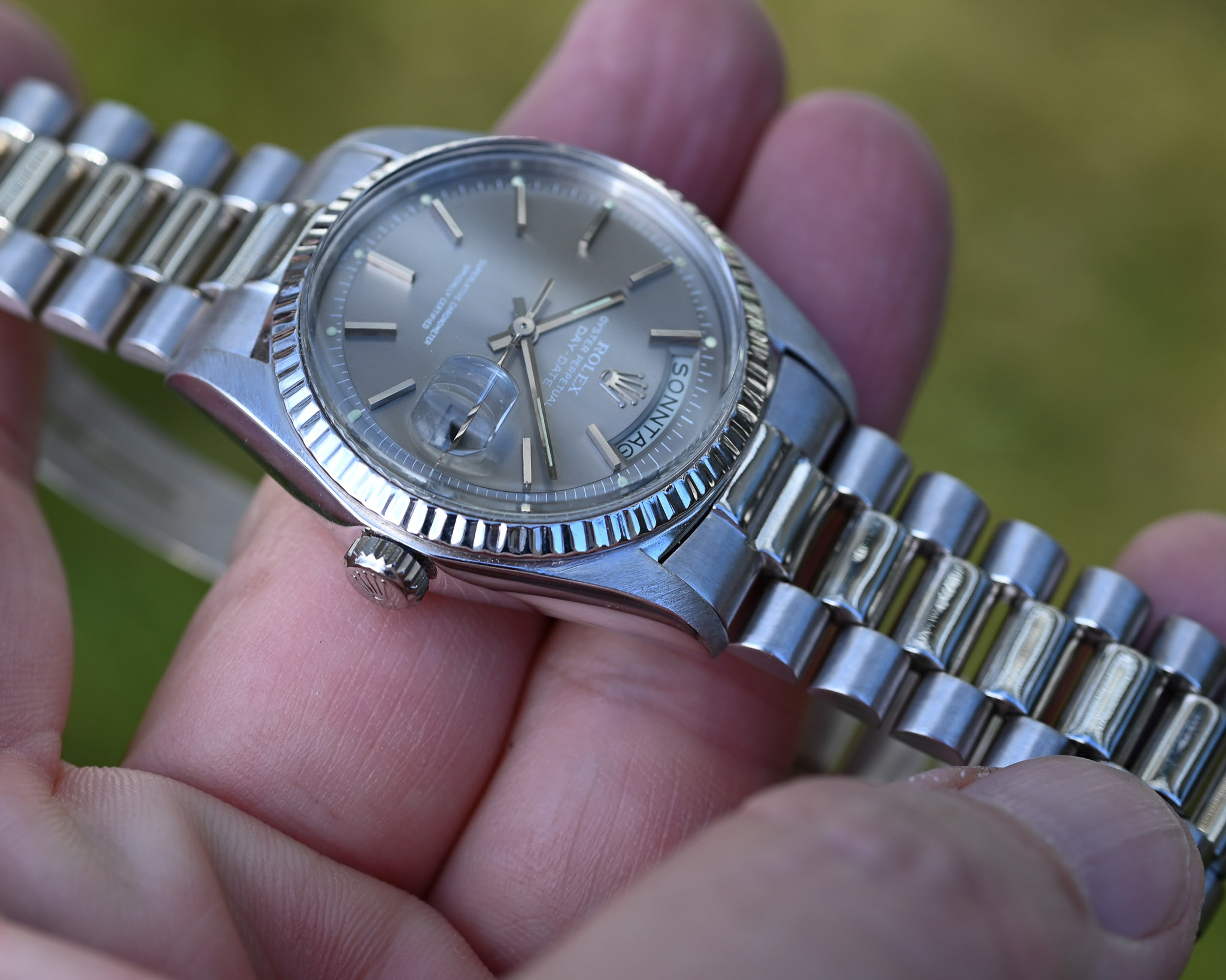 Rolex Day-Date 1803 Weißgold – „Ghost“ Zifferblatt – 1975 – Traumzustand – Sehr gutes Band – Bild 10