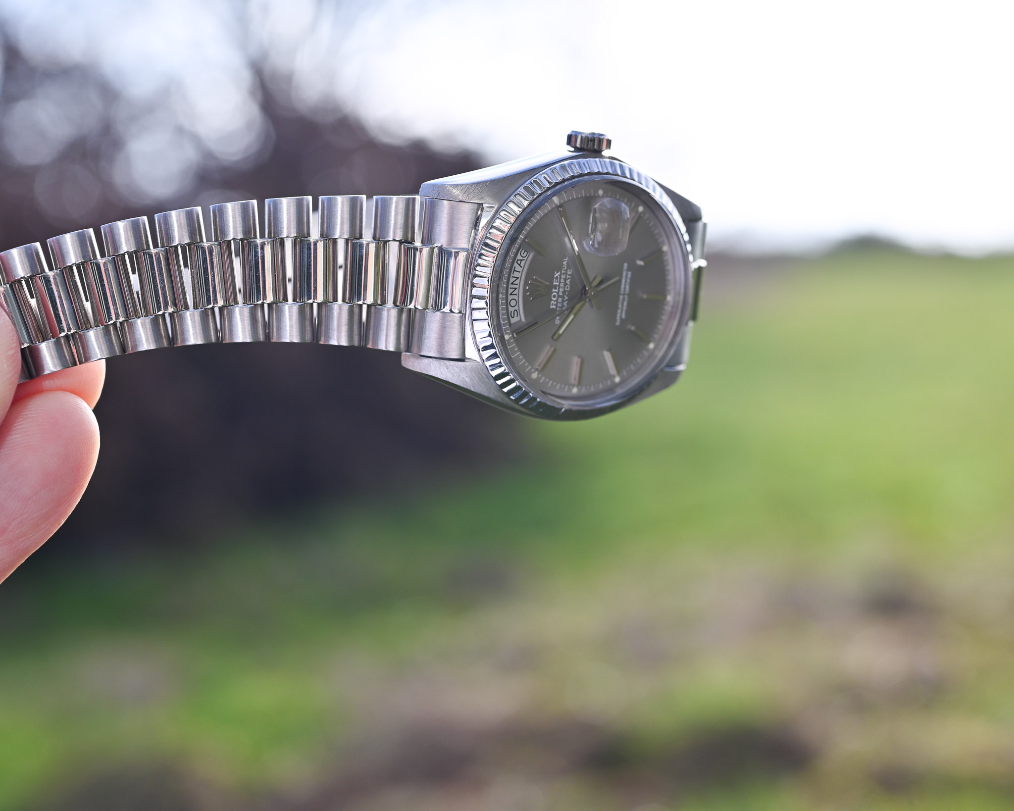 Rolex Day-Date 1803 Weißgold – „Ghost“ Zifferblatt – 1975 – Traumzustand – Sehr gutes Band – Bild 12