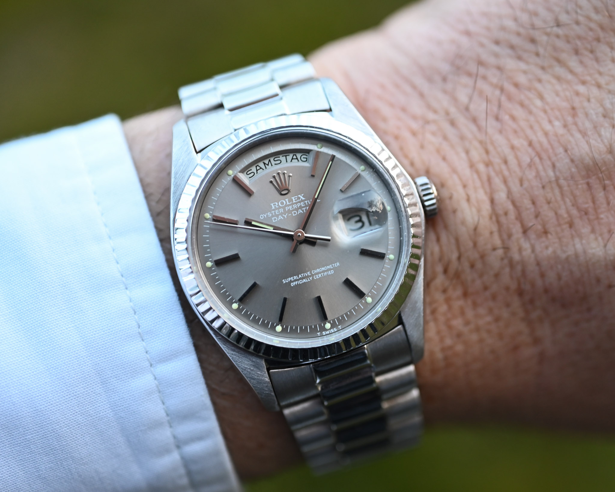 Rolex Day-Date 1803 Weißgold – „Ghost“ Zifferblatt – 1975 – Traumzustand – Sehr gutes Band – Bild 2