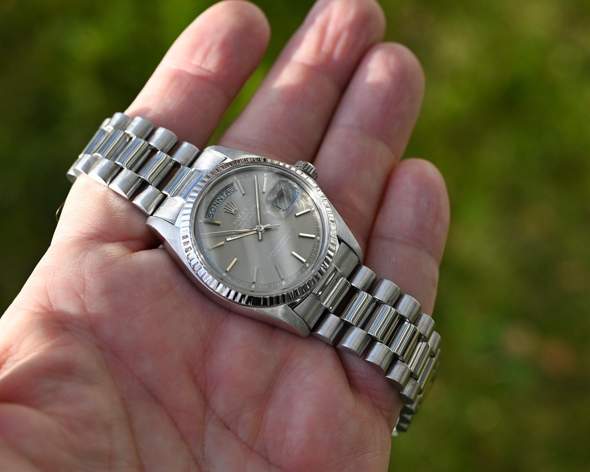 Rolex Day-Date 1803 Weißgold – „Ghost“ Zifferblatt – 1975 – Traumzustand – Sehr gutes Band – Bild 8