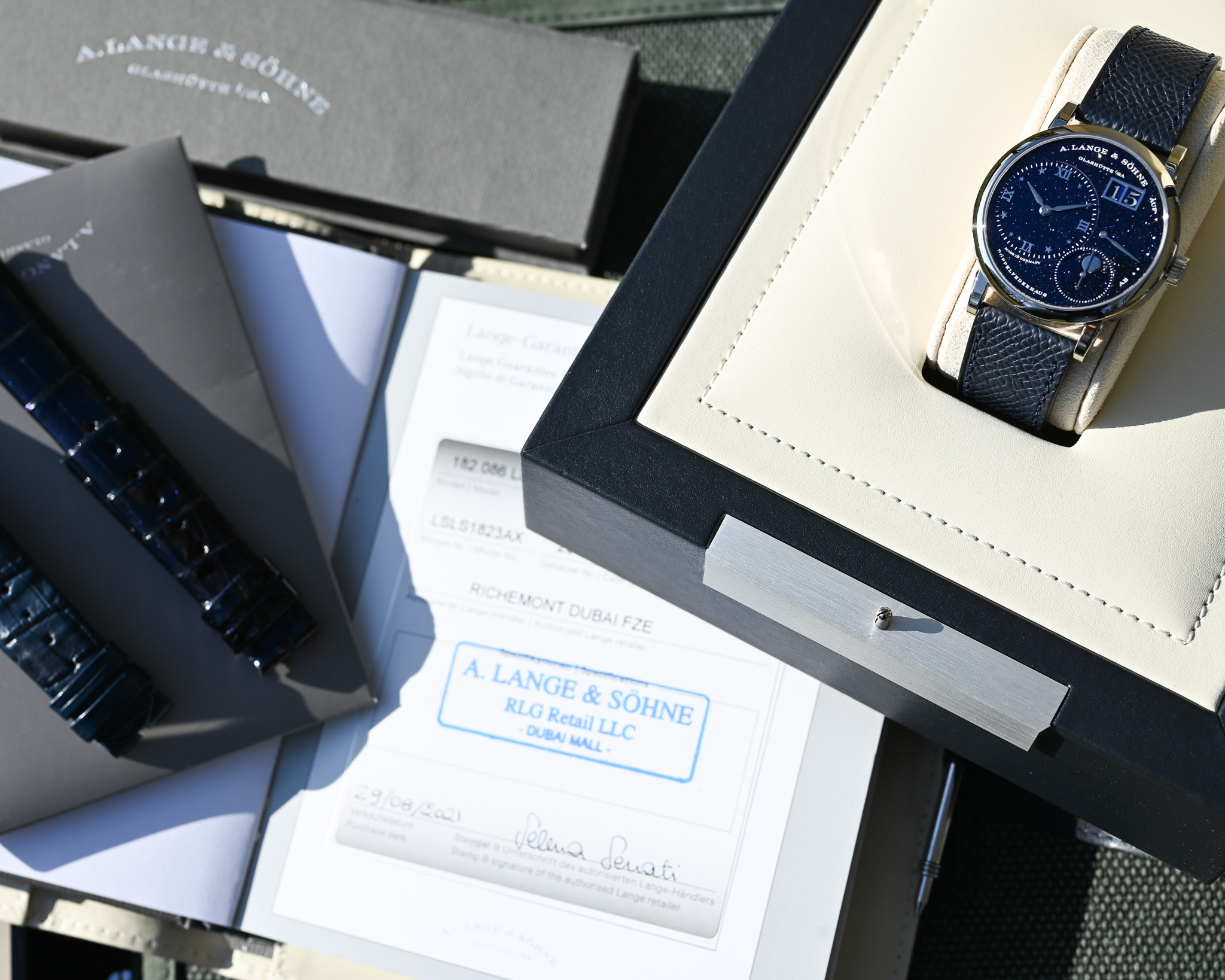 A. Lange & Söhne Kleine Lange 1 Ref. 182.086 – Aventurin-Zifferblatt im Full Set – Bild 3