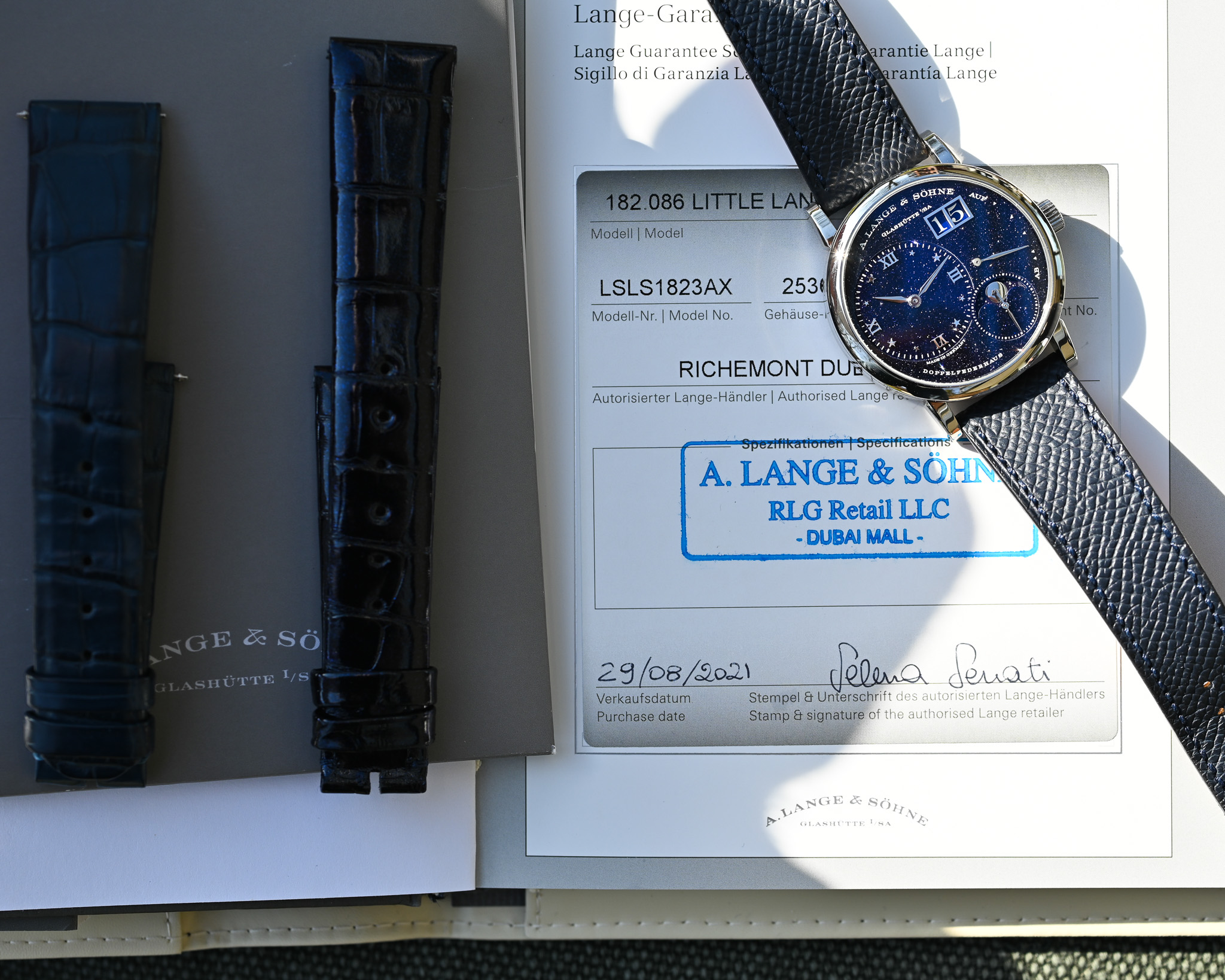 A. Lange & Söhne Kleine Lange 1 Ref. 182.086 – Aventurin-Zifferblatt im Full Set – Bild 4