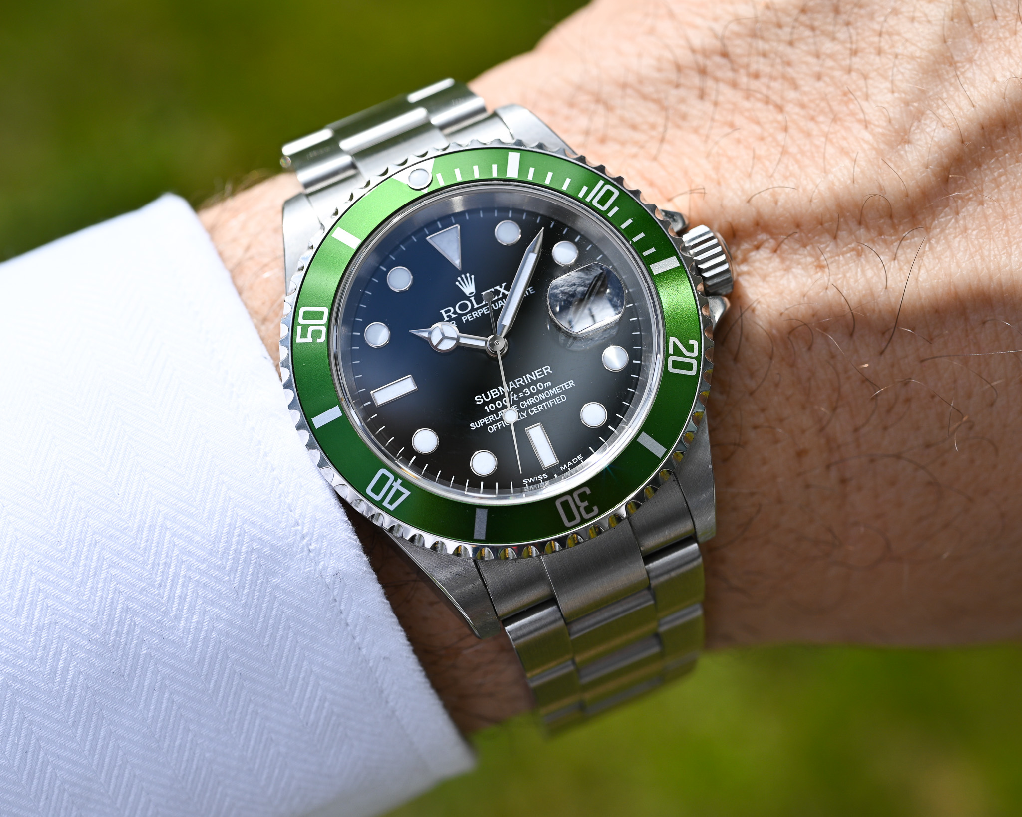 Rolex Submariner Date „Kermit“ Ref. 16610LV – Y-Serie (2003) – Unpoliert – Full Set