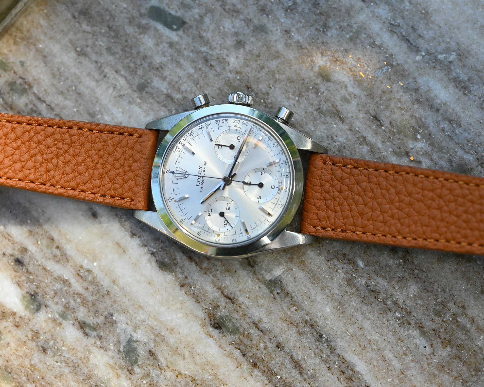 Rolex Chronograph „Pre-Daytona“ – Ref. 6238 | Baujahr 1965 | Silbernes Blatt – Bild 13