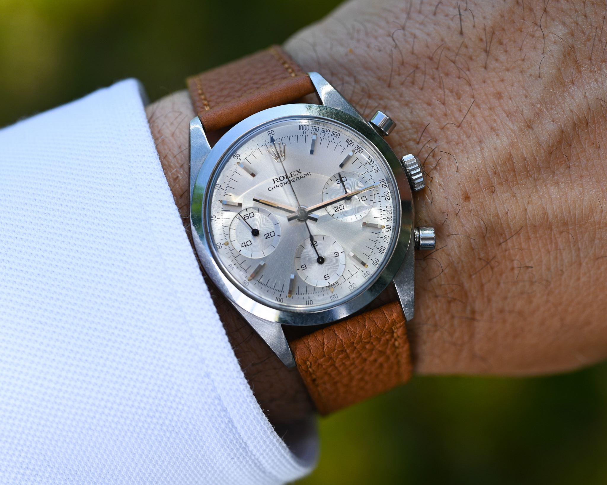 Rolex Chronograph „Pre-Daytona“ – Ref. 6238 | Baujahr 1965 | Silbernes Blatt – Bild 3