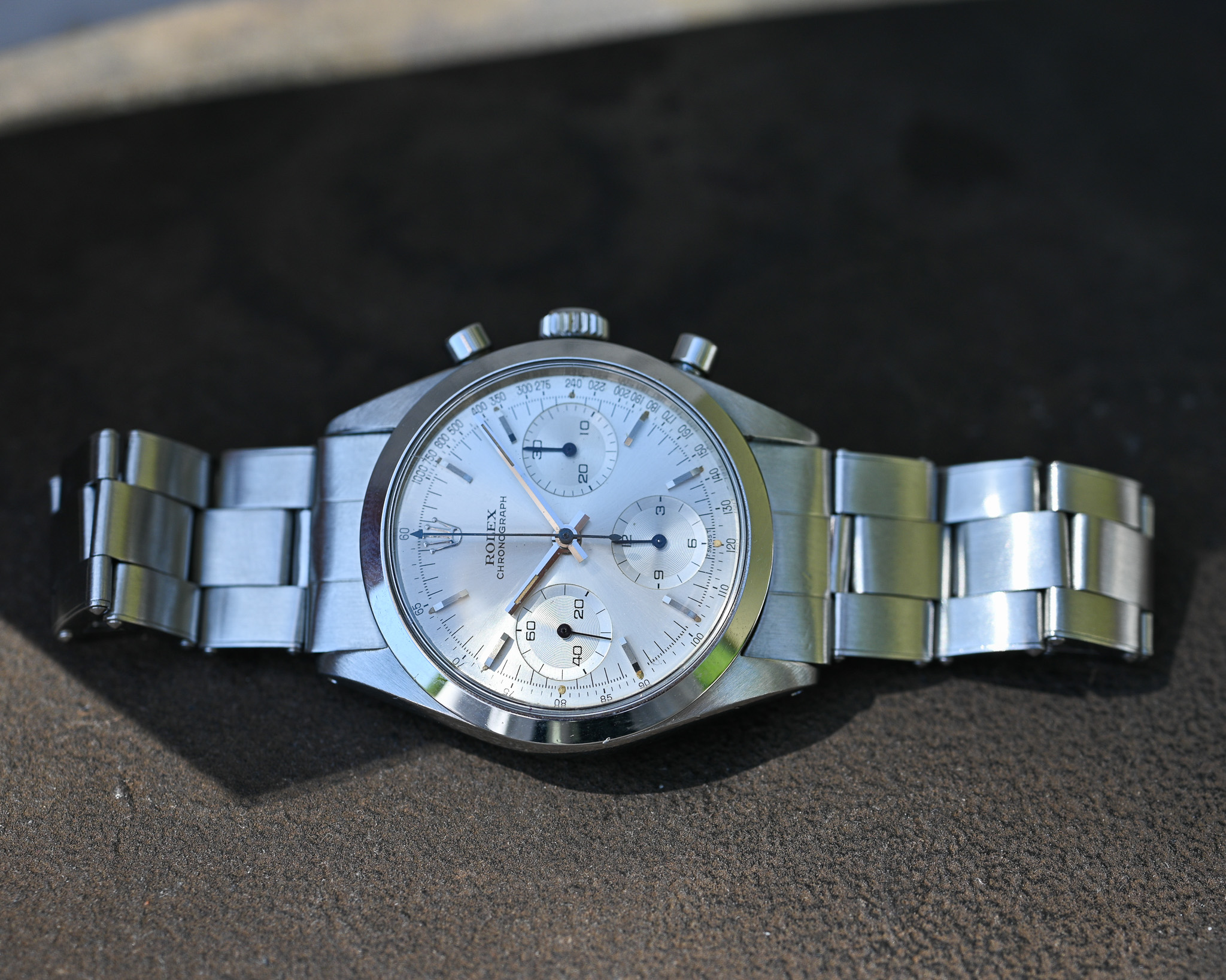 Rolex Chronograph „Pre-Daytona“ – Ref. 6238 | Baujahr 1965 | Silbernes Blatt – Bild 4