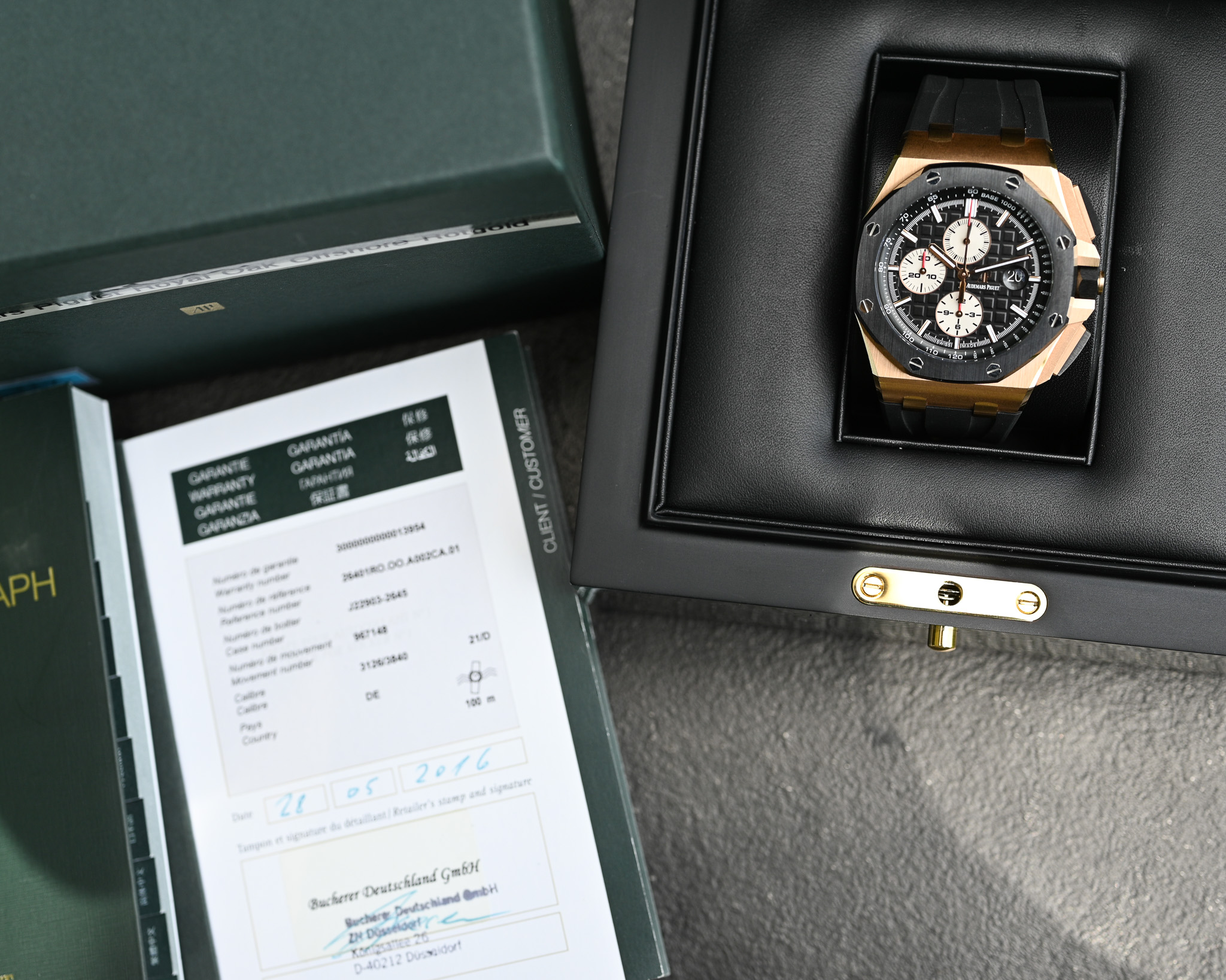 Audemars Piguet Royal Oak Offshore Chronograph 26401RO.OO.A002CA.01 Rotgold – Fullset aus 2016 – Bild 3