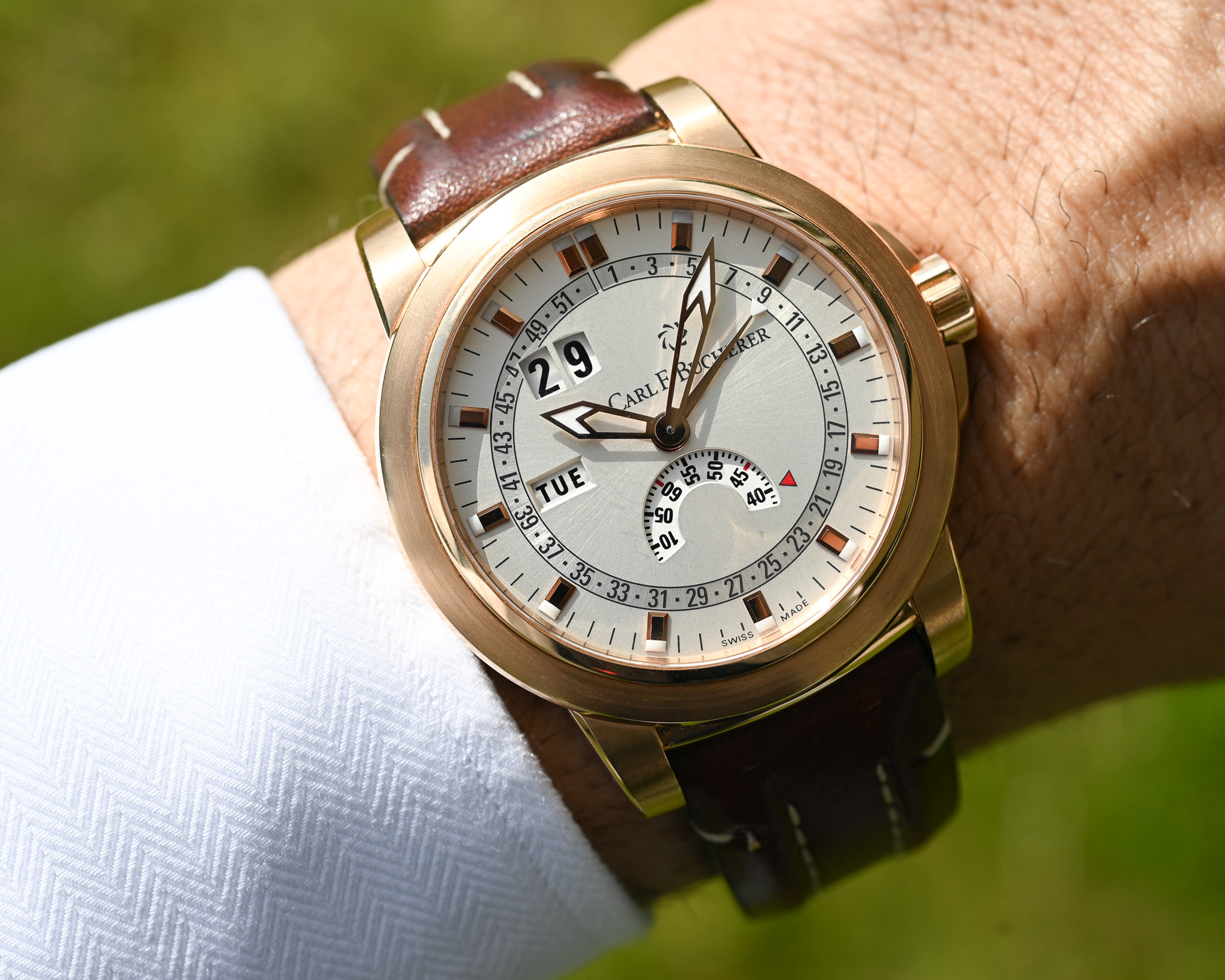 Carl F. Bucherer Patravi Calendar – Ref. 00.10629.03.13.01 | Rotgold | Perfekter Zustand