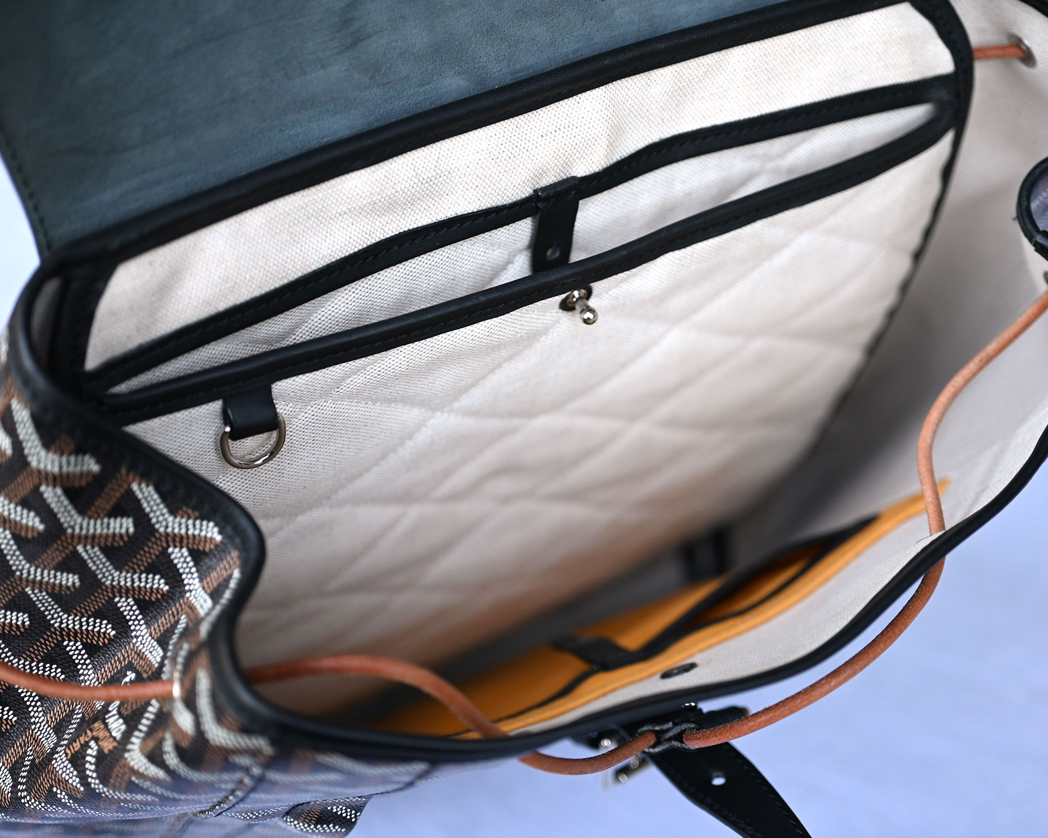 Goyard Alpin MM Backpack Rucksack Goyardine Schwarz – Bild 6