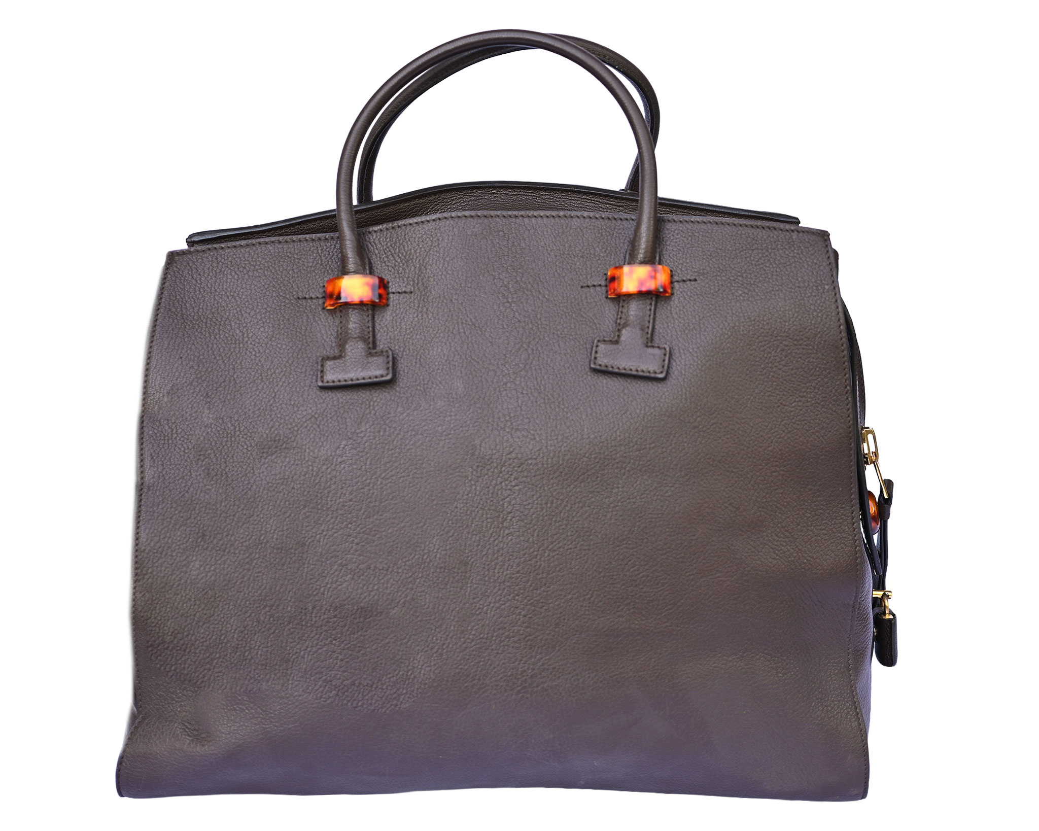 Tom Ford Weekender aus Leder in dark chocolate brown – Bild 7