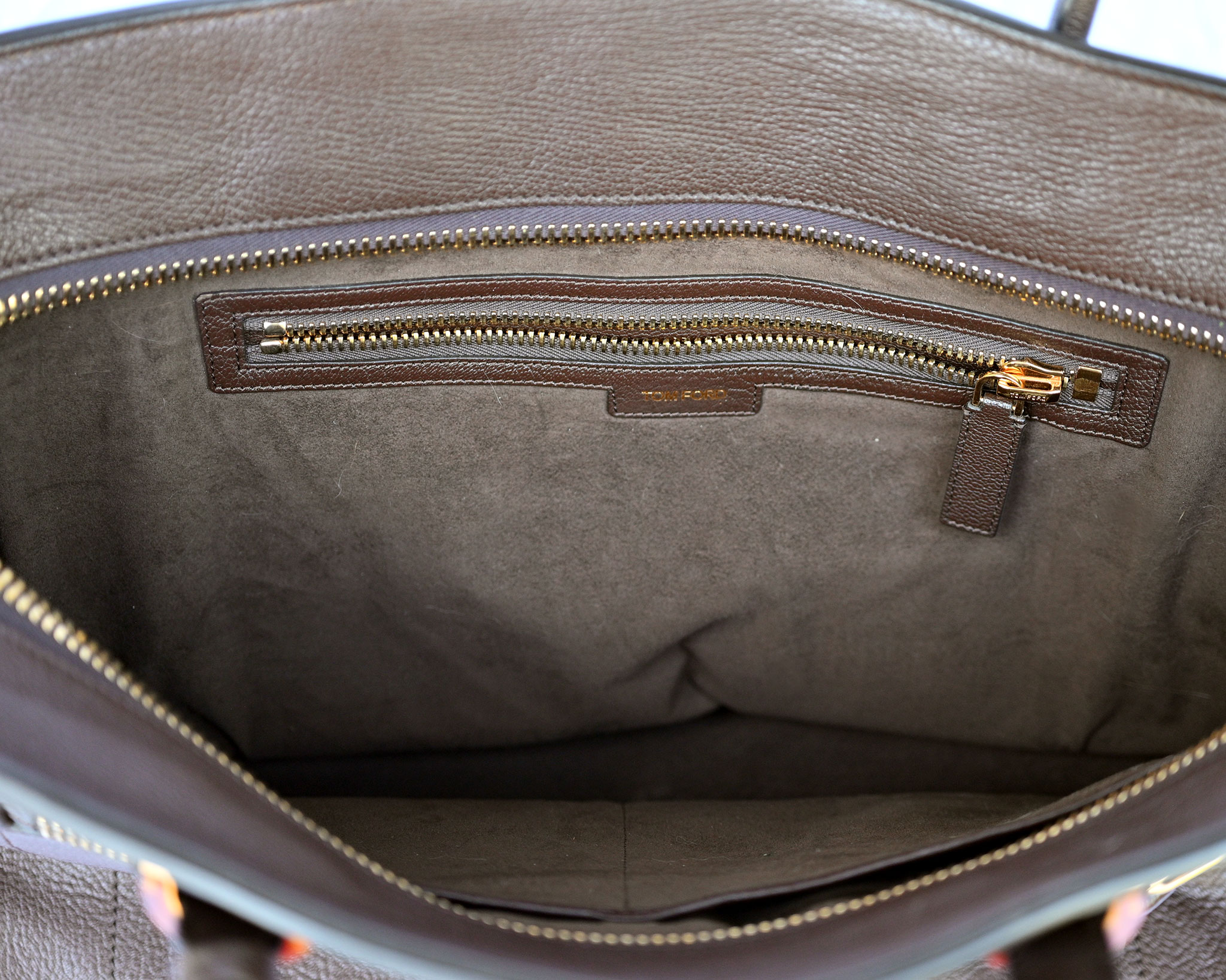 Tom Ford Weekender aus Leder in dark chocolate brown – Bild 5