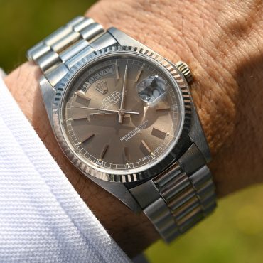 Rolex Day-Date Ref. 18039 „Taupe Dial“ – Dezente Eleganz in Weißgold