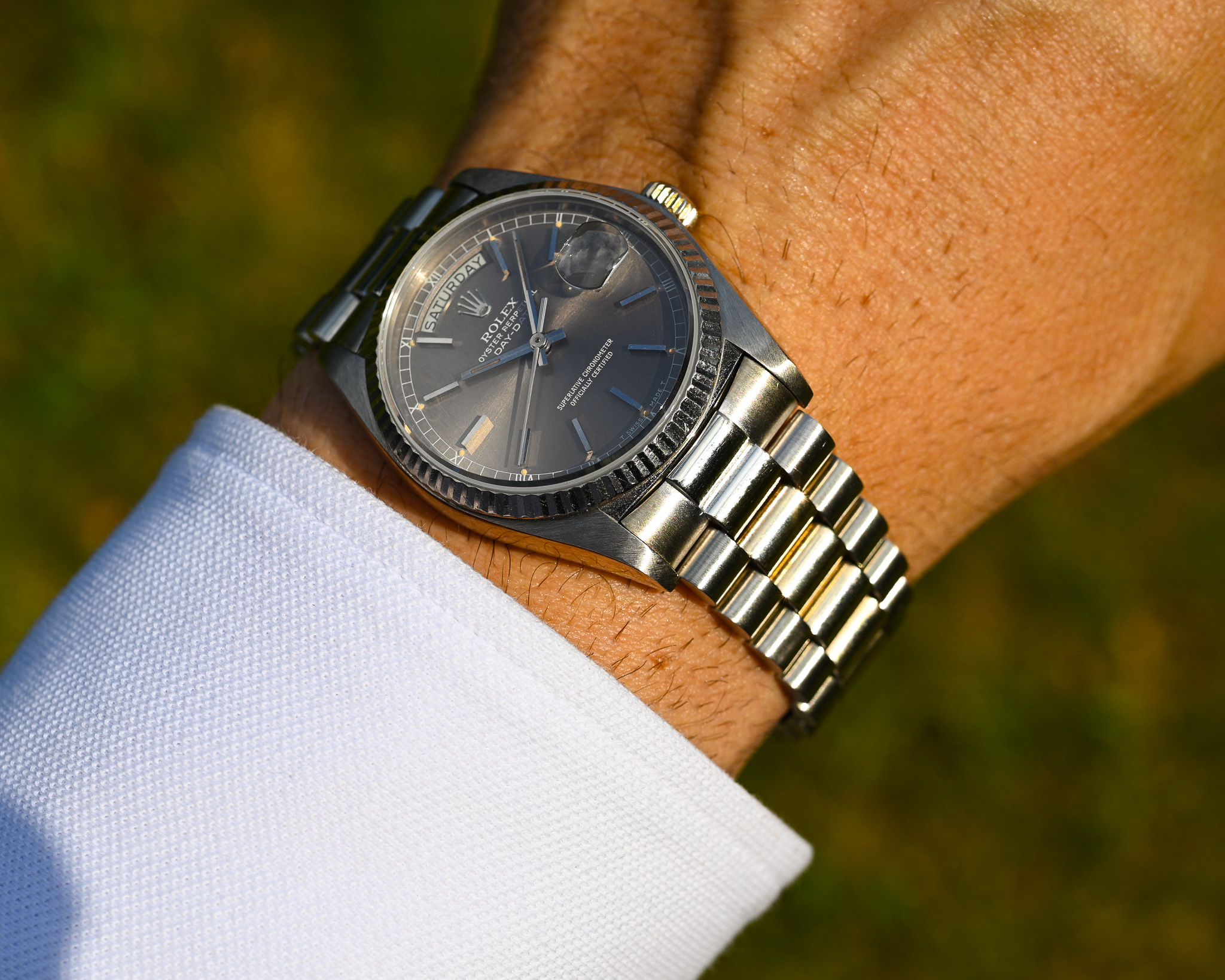 Rolex Day-Date Ref. 18039 „Taupe Dial“ – Dezente Eleganz in Weißgold – Bild 3