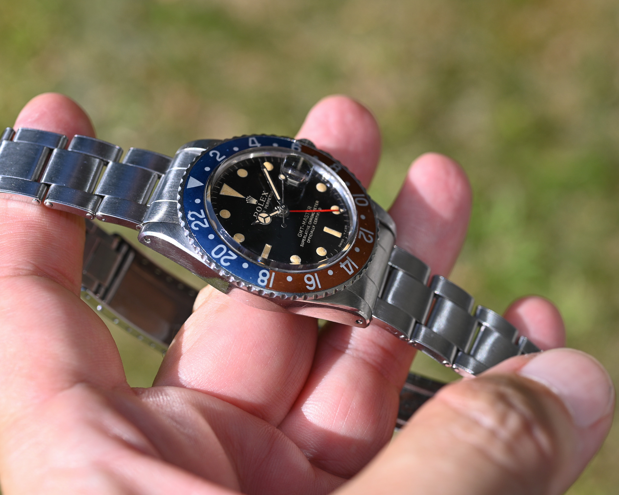 Rolex GMT 1675 Gilt mit Fullgloss Zifferblatt und Traumpatina – Bild 4
