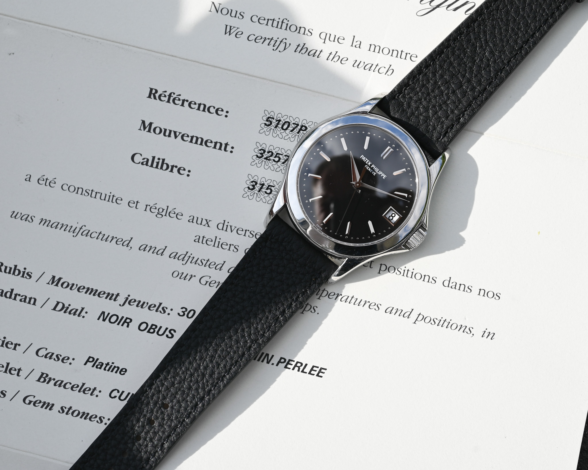 Patek Philippe Calatrava 5107P – Fullset | Frisch revisioniert | Seltene Platin-Ausführung – Bild 17