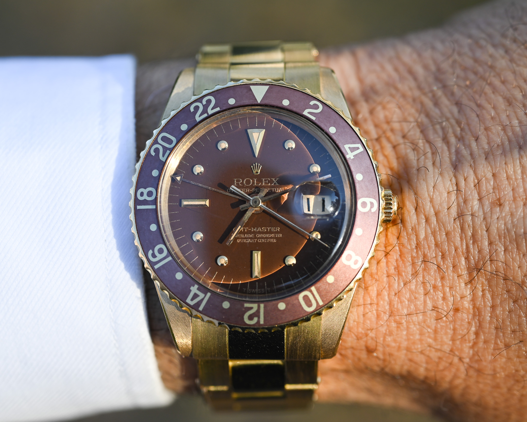 Rolex GMT-Master 1675/8 – MK 1 „Hyphen Dial“ ohne Kronenschutz - Fullset !