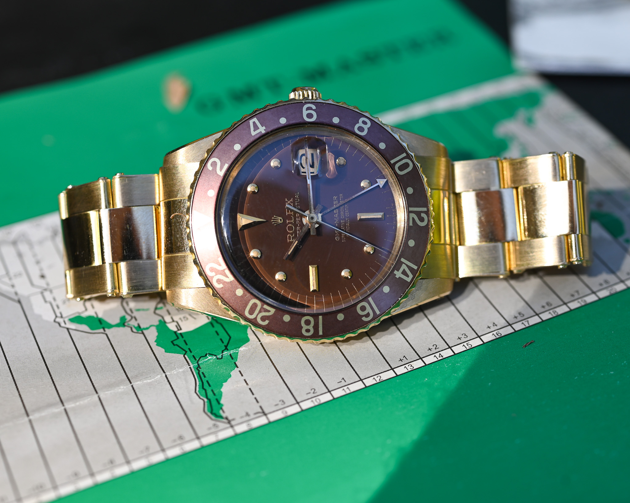 Rolex GMT-Master 1675/8 – MK 1 „Hyphen Dial“ ohne Kronenschutz - Fullset ! – Bild 25