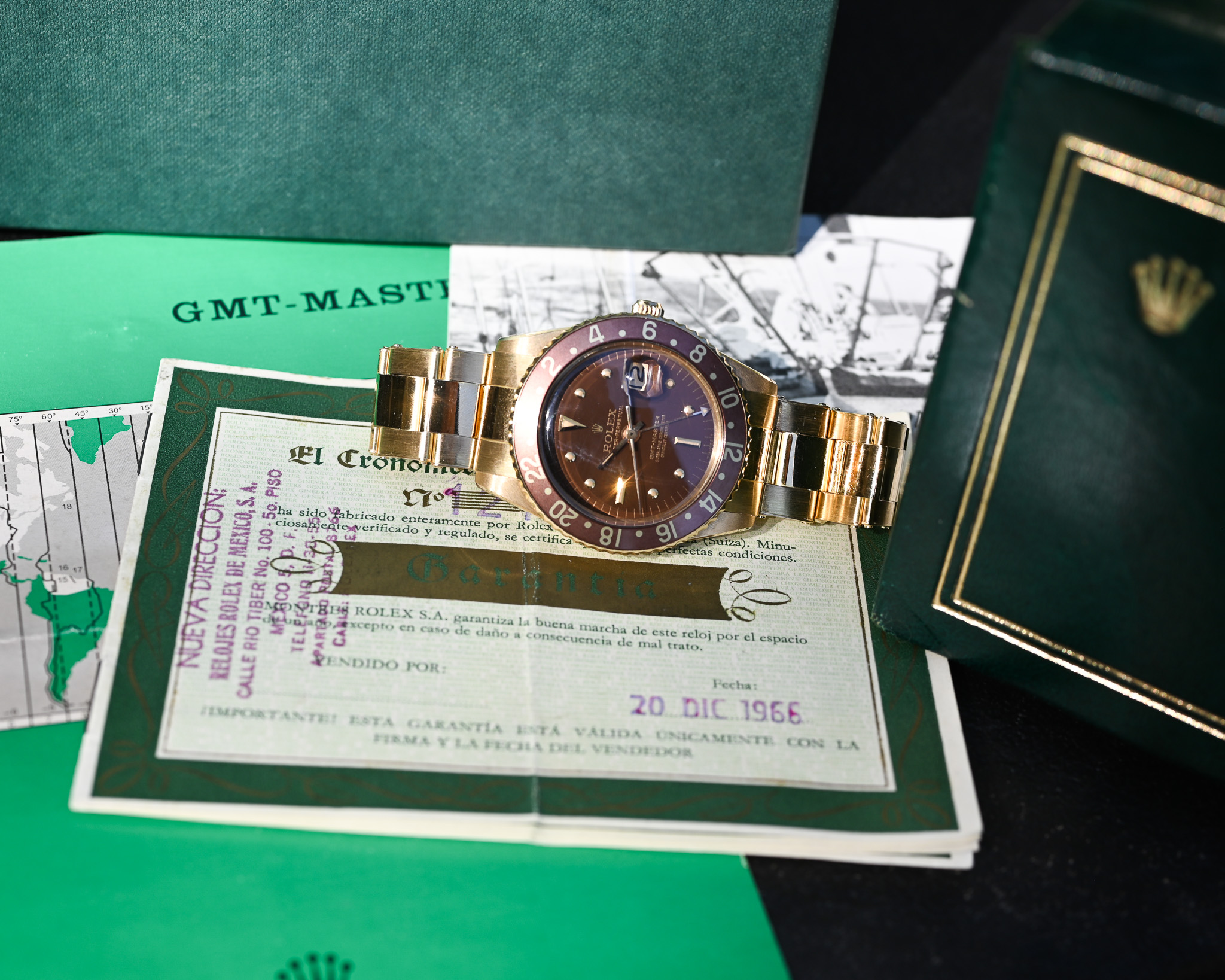 Rolex GMT-Master 1675/8 – MK 1 „Hyphen Dial“ ohne Kronenschutz - Fullset ! – Bild 4