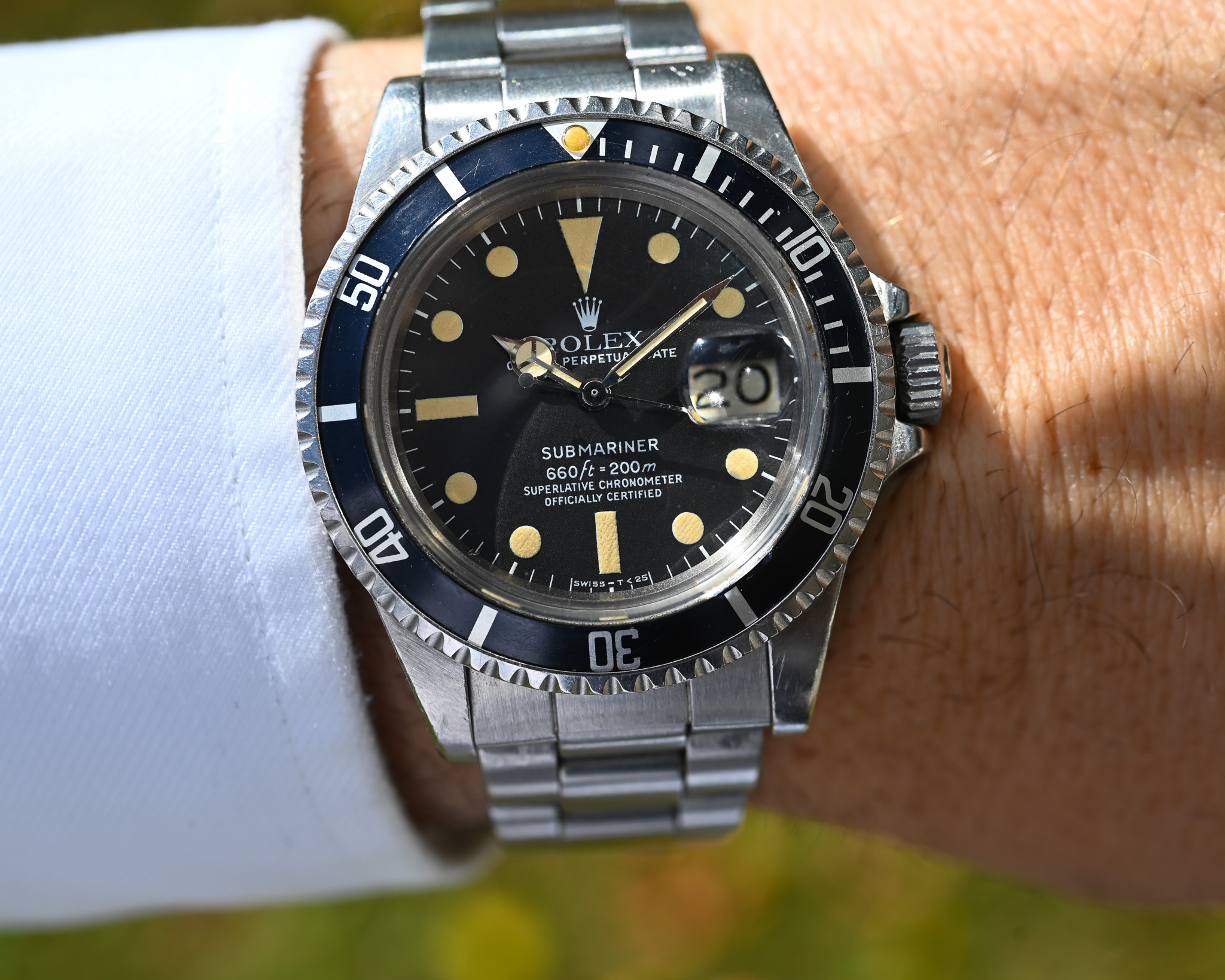 Rolex Submariner 1680 – 1978 – Unpoliert, Dunkle und Warme Patina, MK3 Insert & Top Hat Plexy