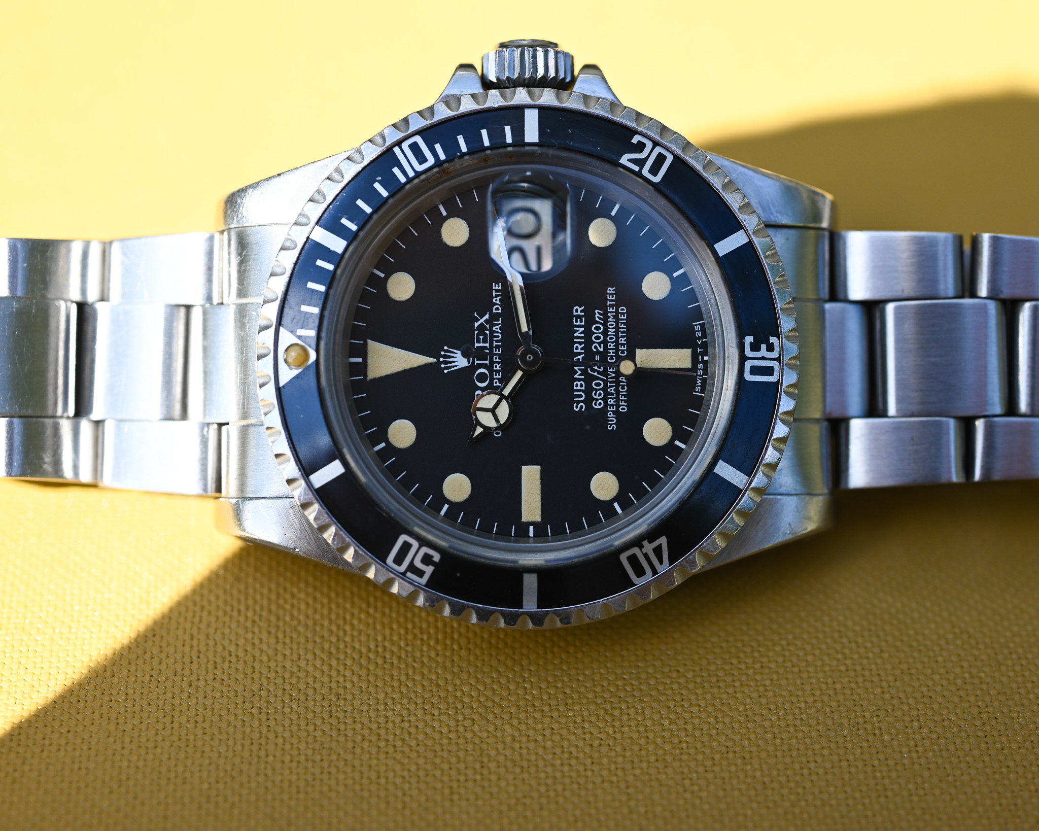 Rolex Submariner 1680 – 1978 – Unpoliert, Dunkle und Warme Patina, MK3 Insert & Top Hat Plexy – Bild 10