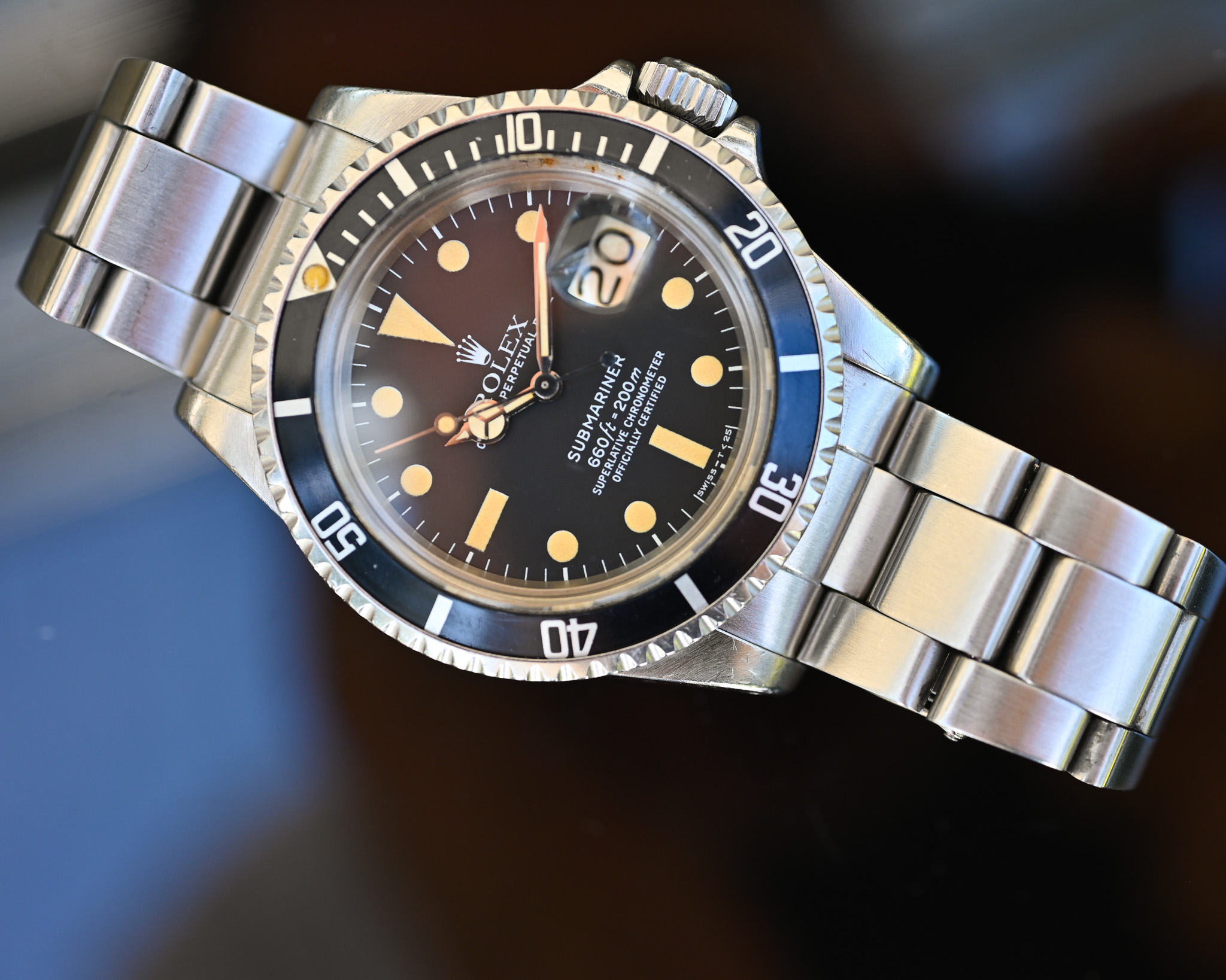 Rolex Submariner 1680 – 1978 – Unpoliert, Dunkle und Warme Patina, MK3 Insert & Top Hat Plexy – Bild 6