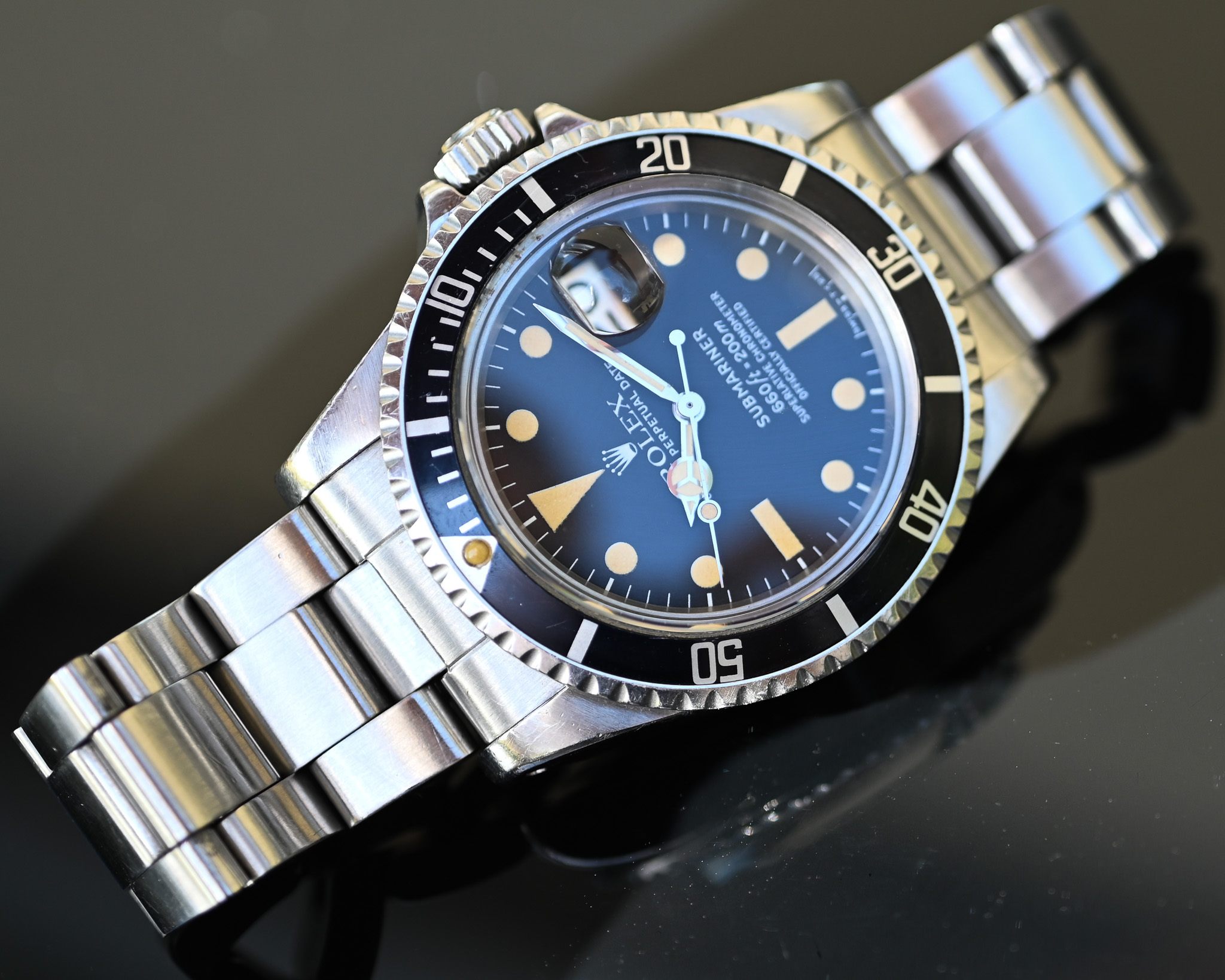 Rolex Submariner 1680 – 1978 – Unpoliert, Dunkle und Warme Patina, MK3 Insert & Top Hat Plexy – Bild 9