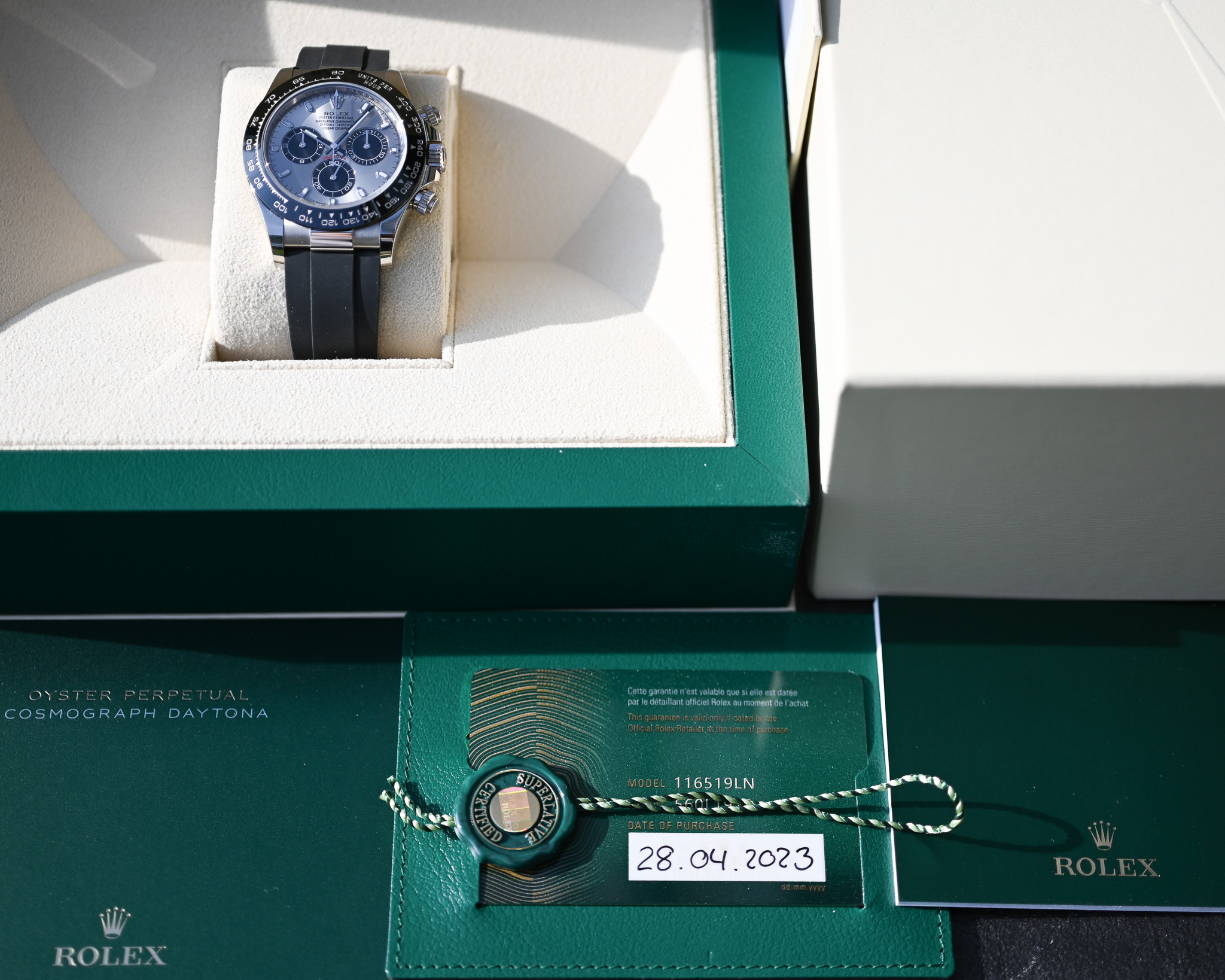 Rolex Cosmograph Daytona Ref. 116519LN „Ghost Dial“ – 2023 – Fullset – Bild 3