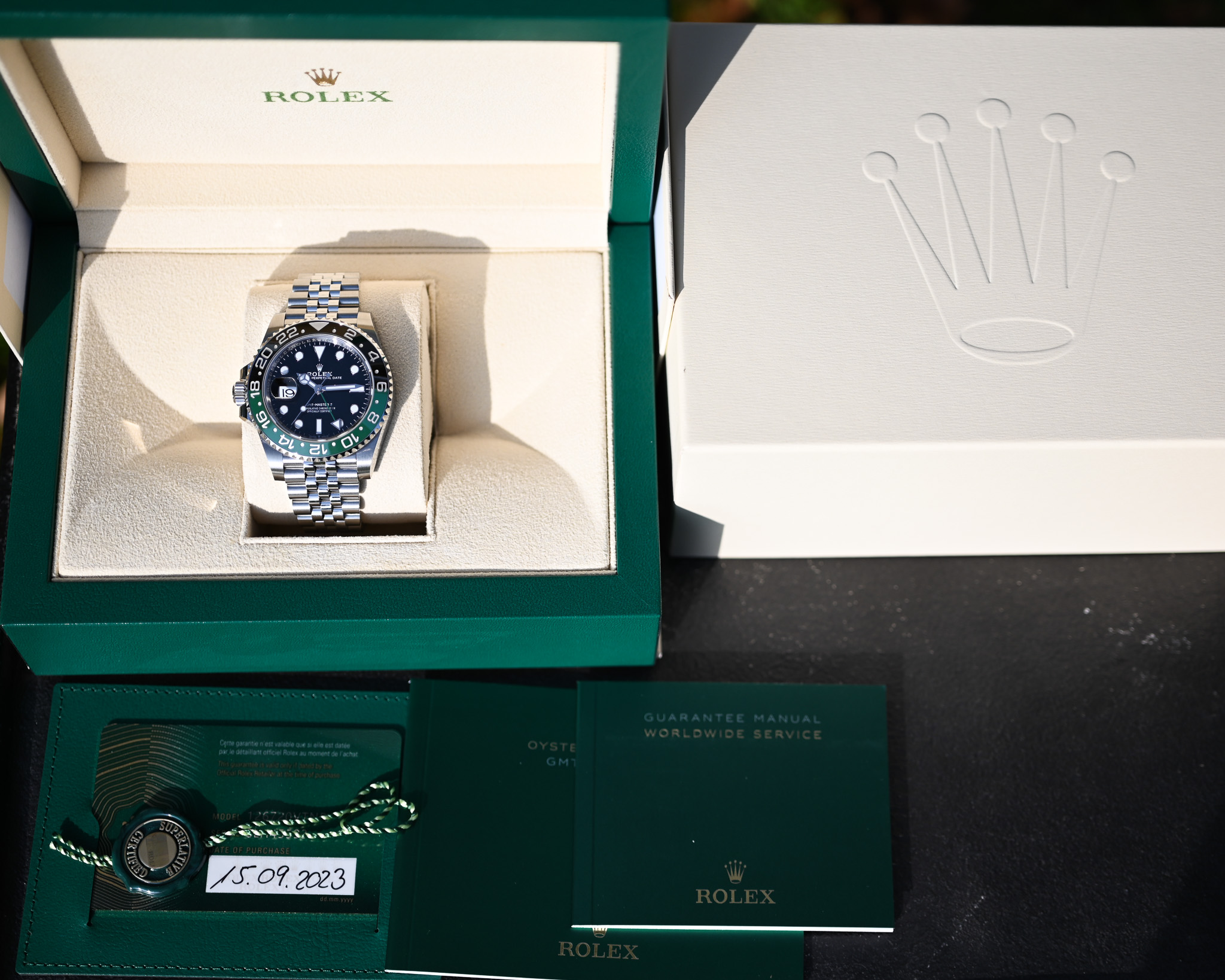 Rolex GMT-Master II Ref. 126720VTNR „Sprite“ – Jubilee – Fullset – Bild 2