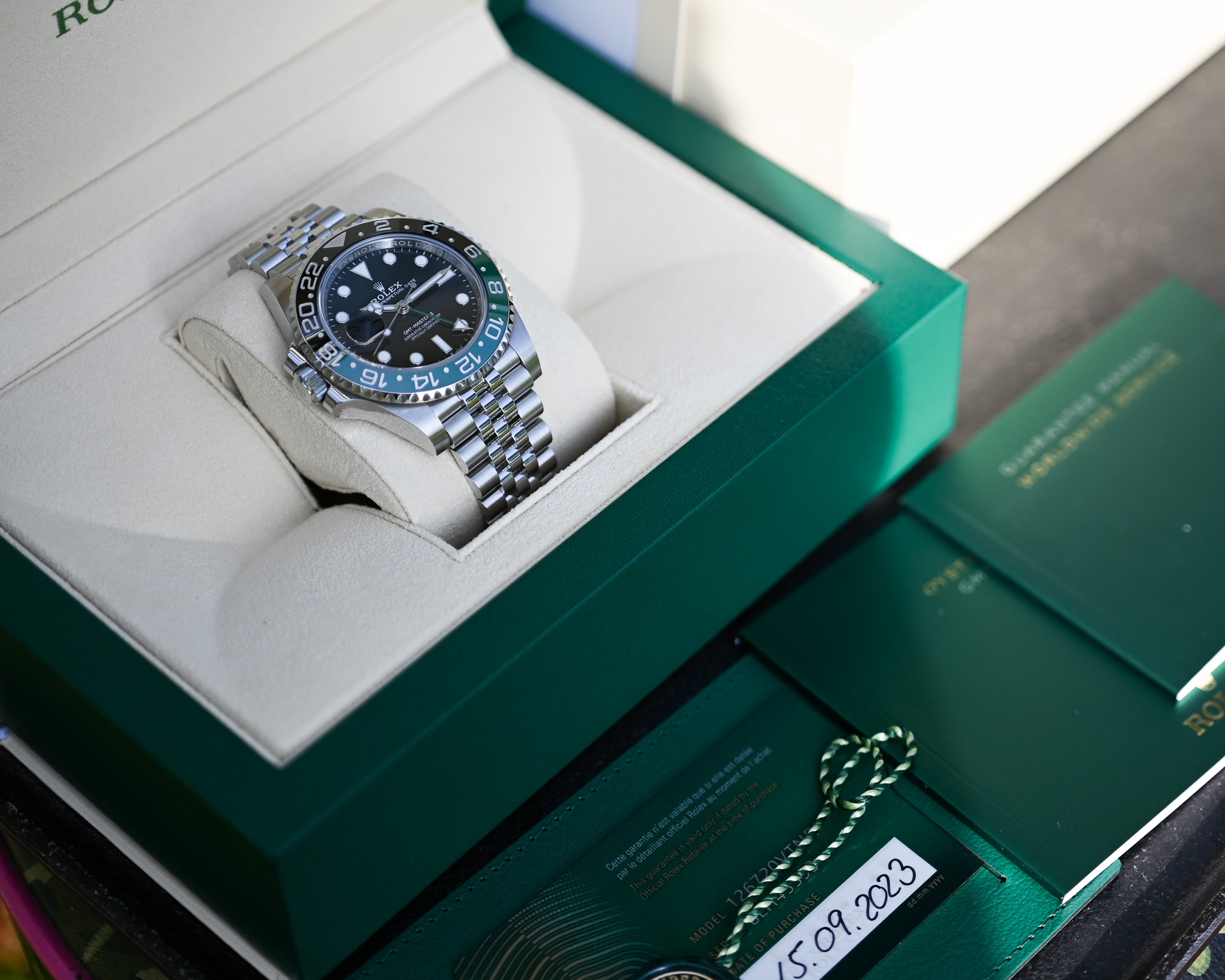 Rolex GMT-Master II Ref. 126720VTNR „Sprite“ – Jubilee – Fullset – Bild 3