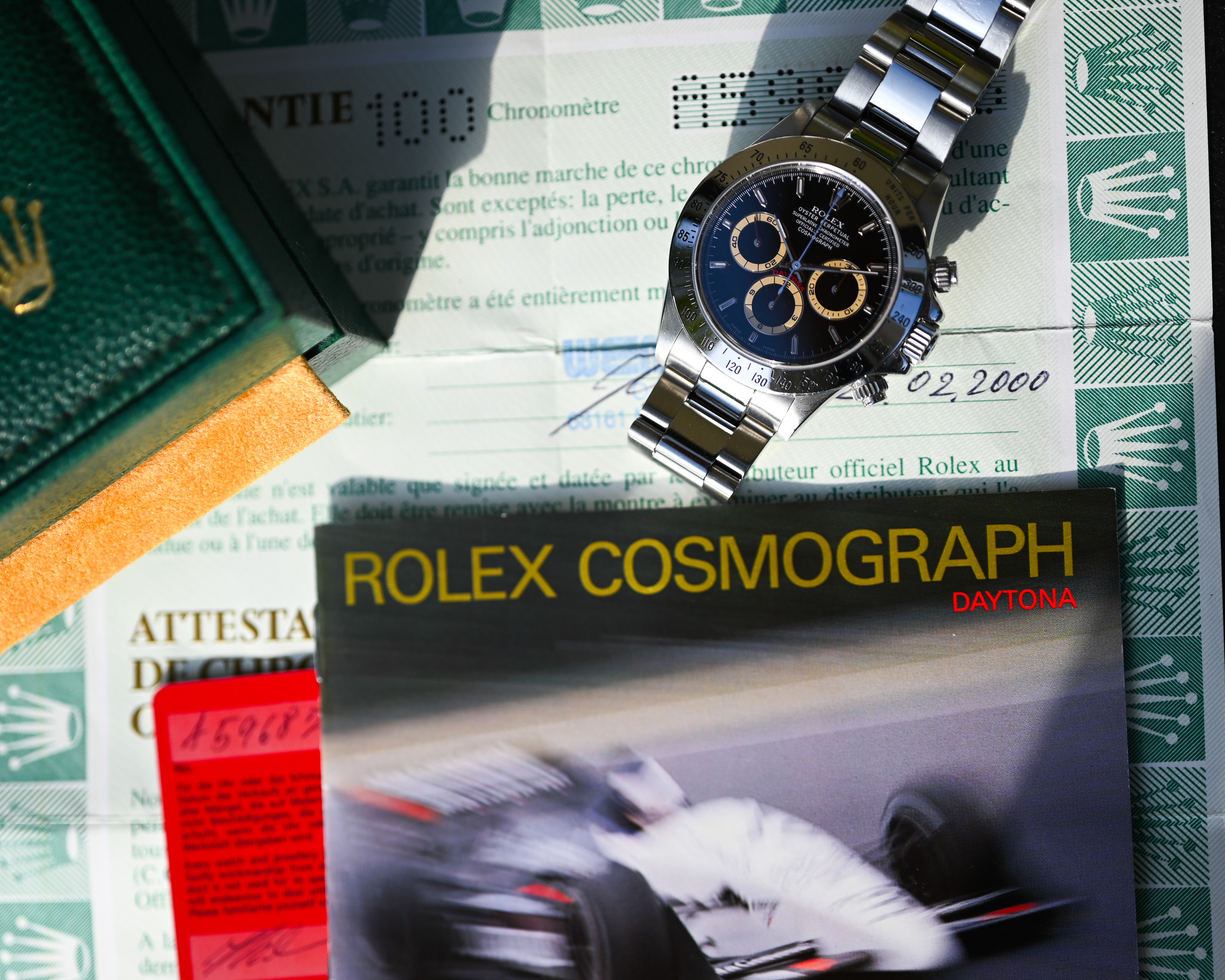 Rolex Cosmograph Daytona Ref. 16520 A-Serie aus 2000 – Caramell Patina – Fullset – Bild 3