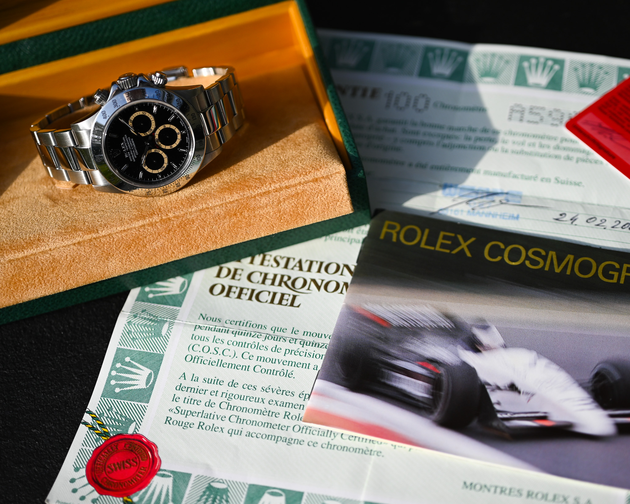 Rolex Cosmograph Daytona Ref. 16520 A-Serie aus 2000 – Caramell Patina – Fullset – Bild 4