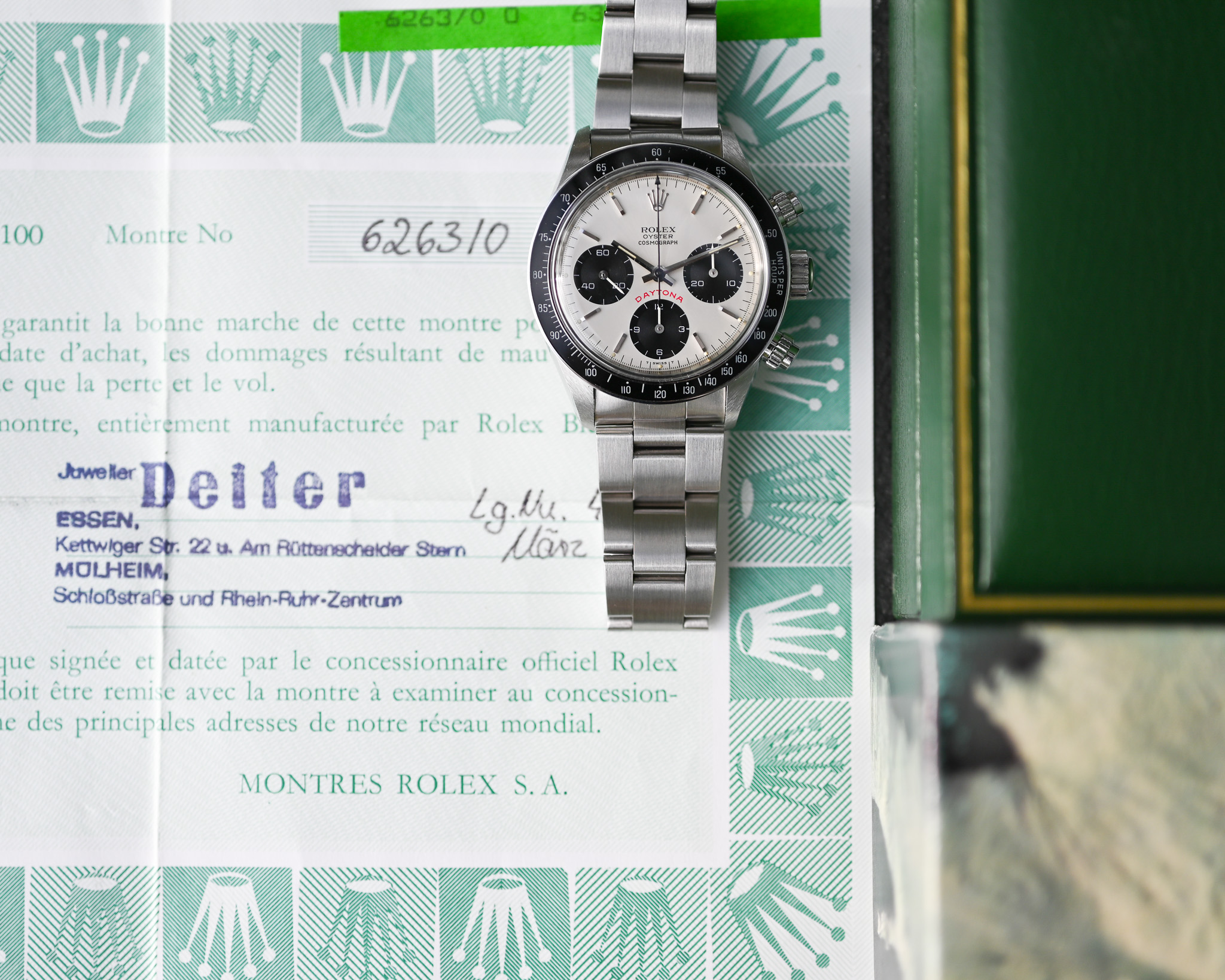 Rolex Daytona Ref. 6263 „Big Red“ – Floating Dial – Perfekter Zustand + Box & Papiere – Bild 4